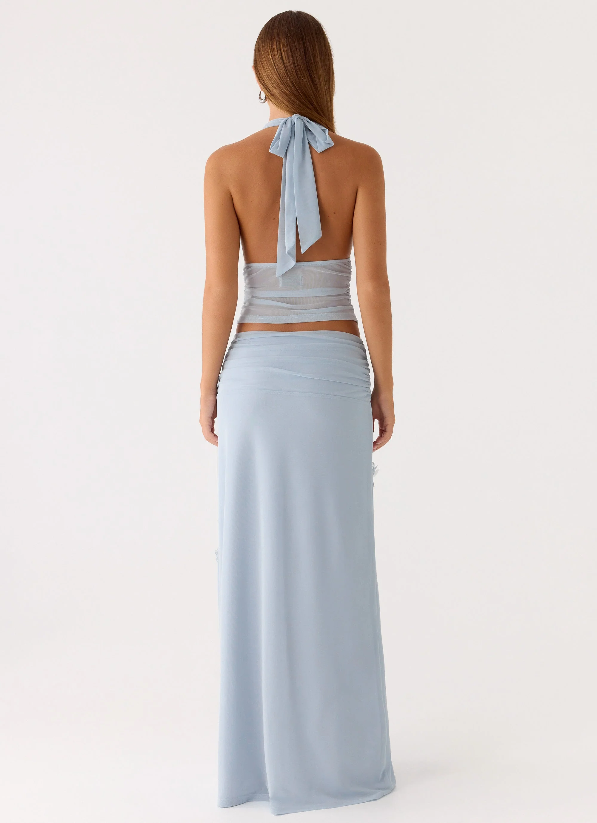Fleur Power Maxi Skirt - Blue - Image 6
