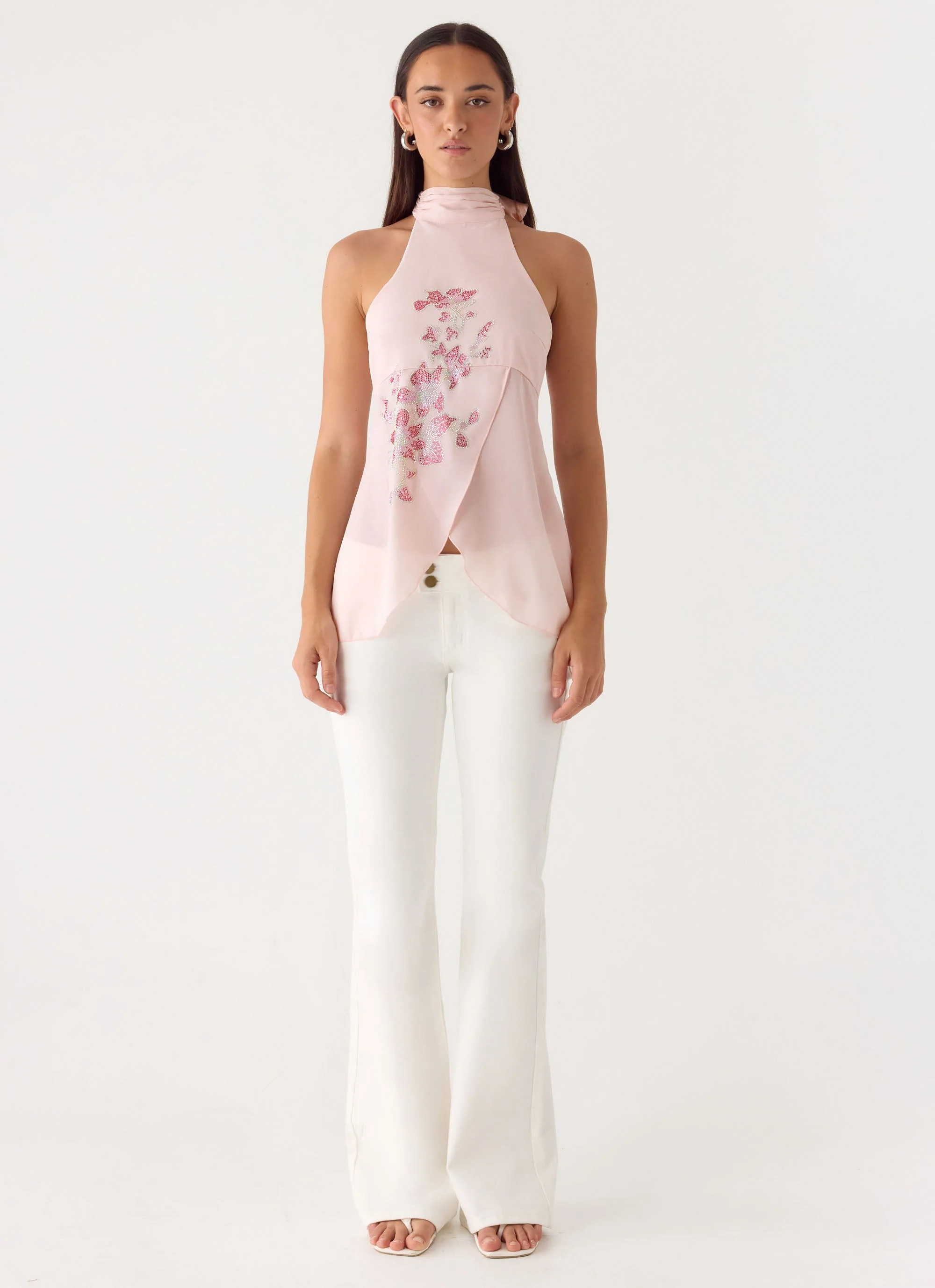 Flip It Embellished Top - Baby Pink - Image 4