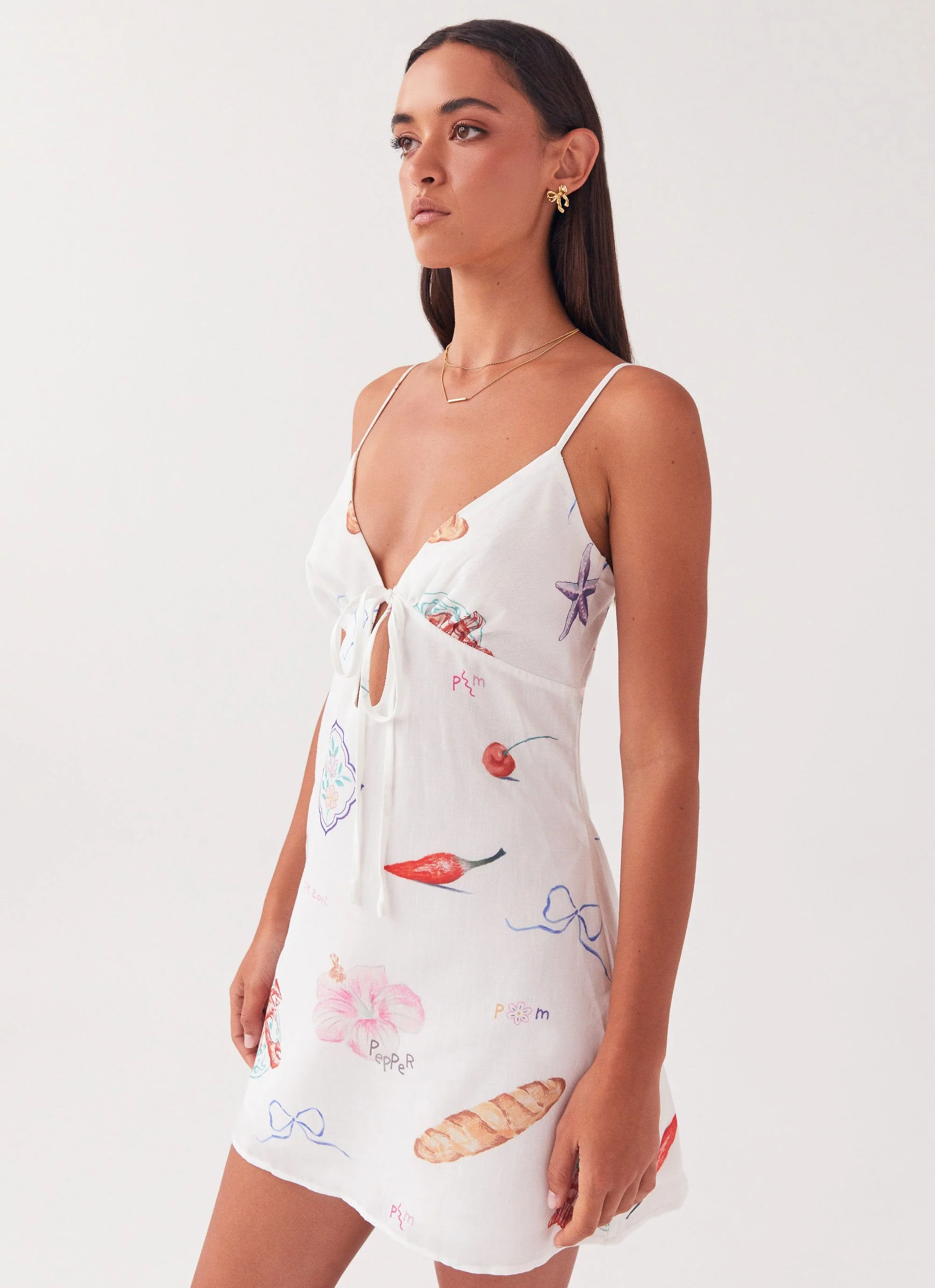 Flora Linen Mini Dress - Banchetto - Image 3