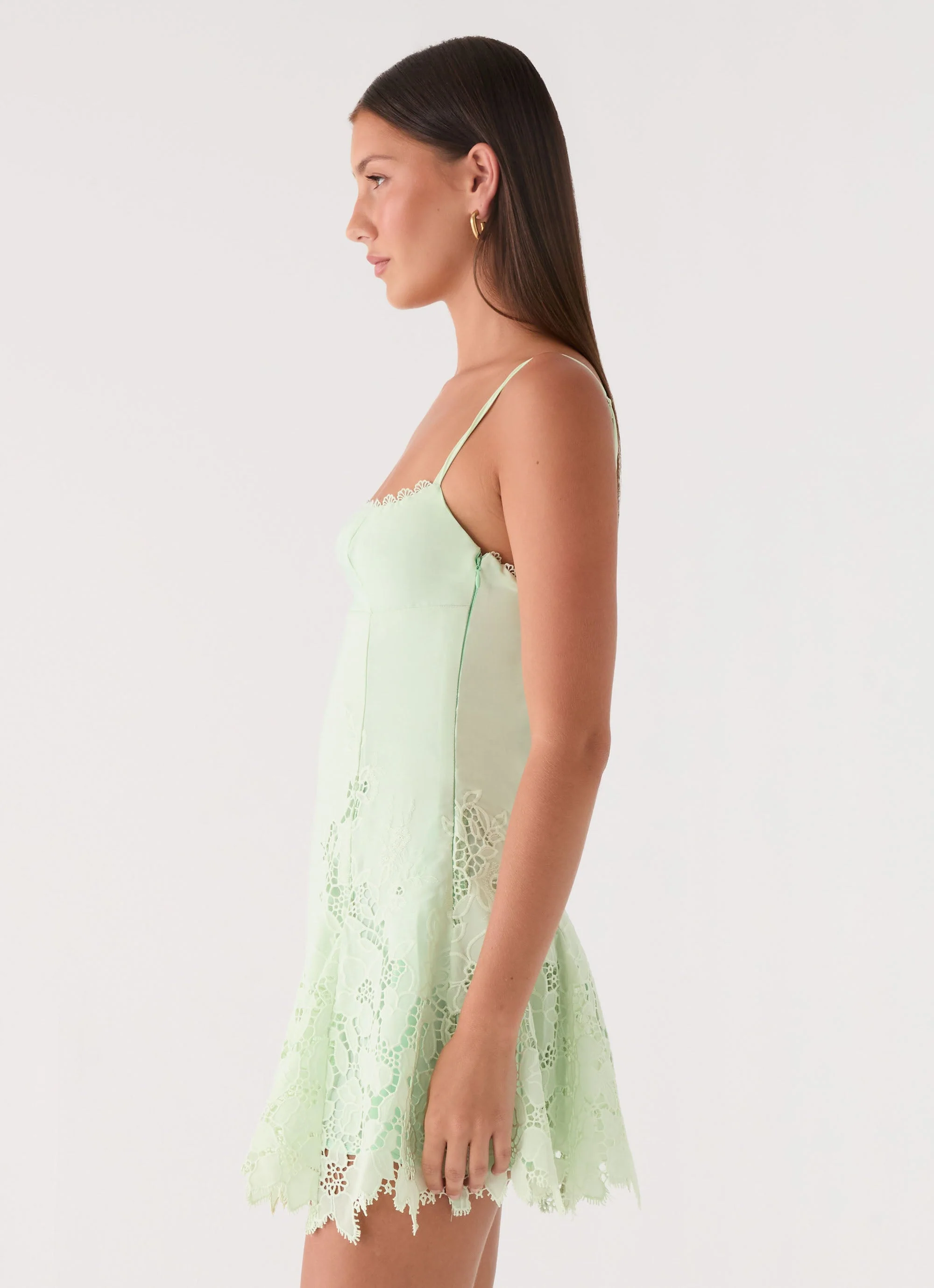Florine Mini Dress - Pistachio - Image 2
