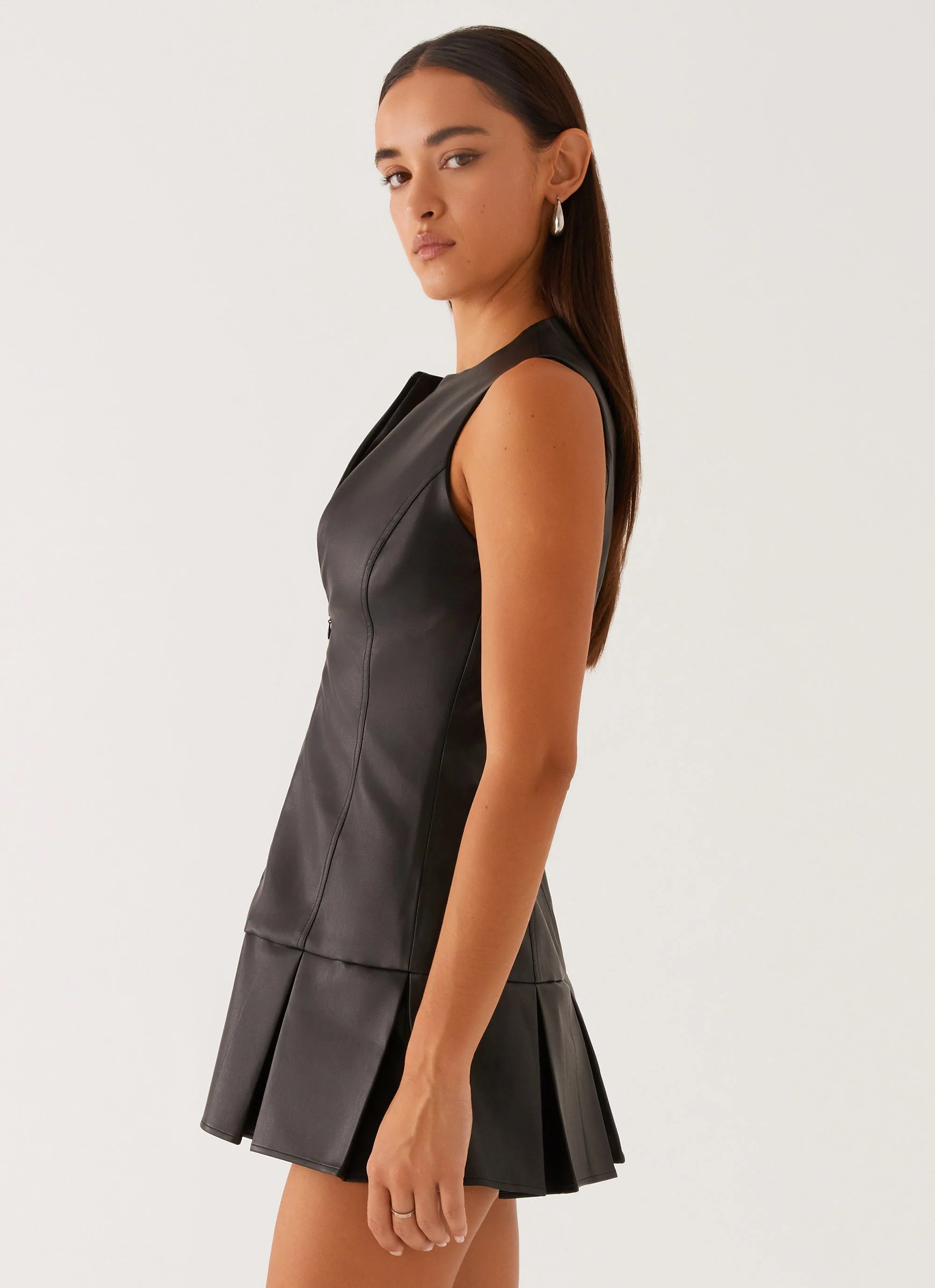 Flynn Mini Dress - Black - Image 3