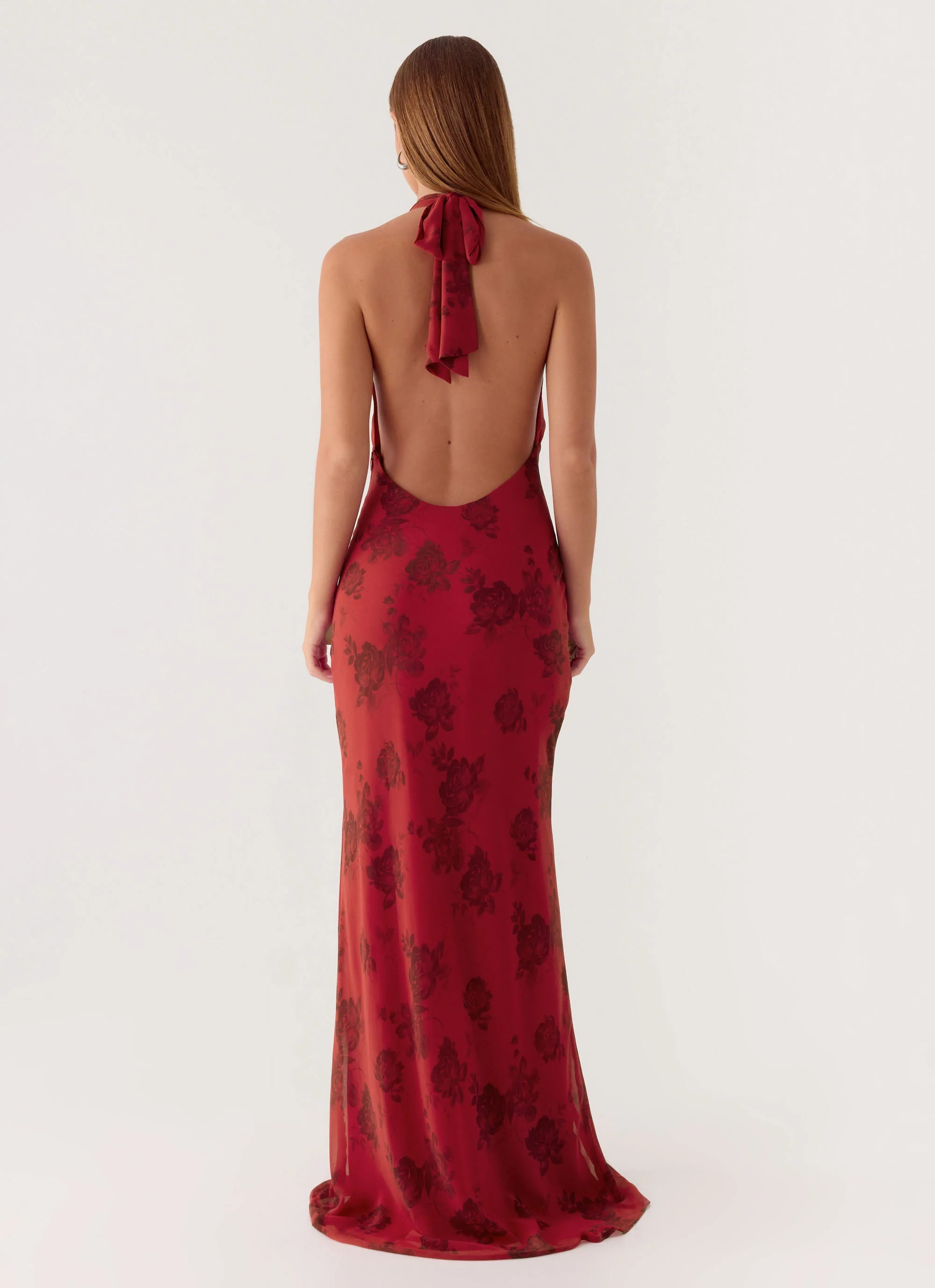 Freja Maxi Dress - Cherry Rose - Image 2