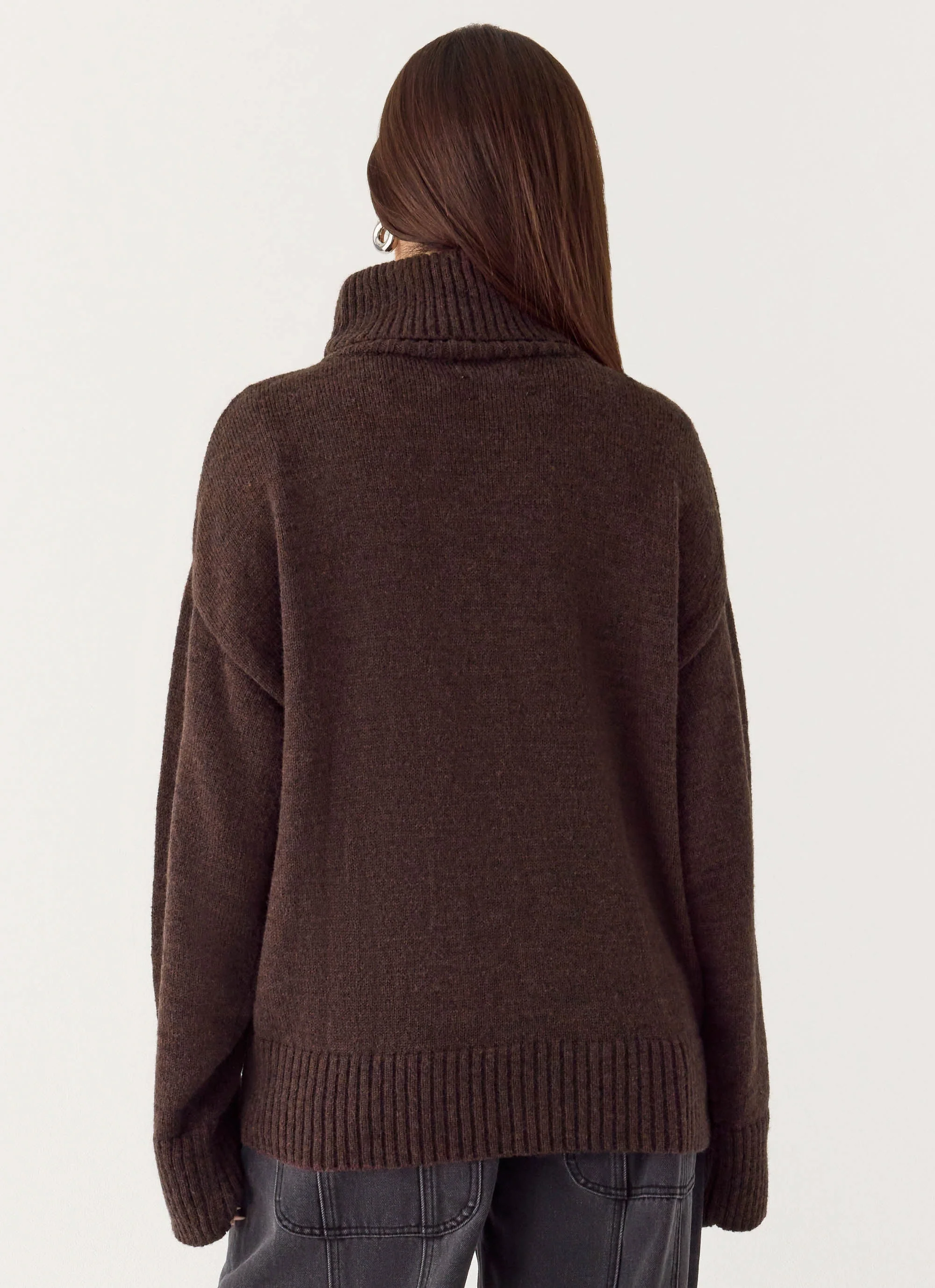 Gabrielle Knit Sweater - Chocolate - Image 4