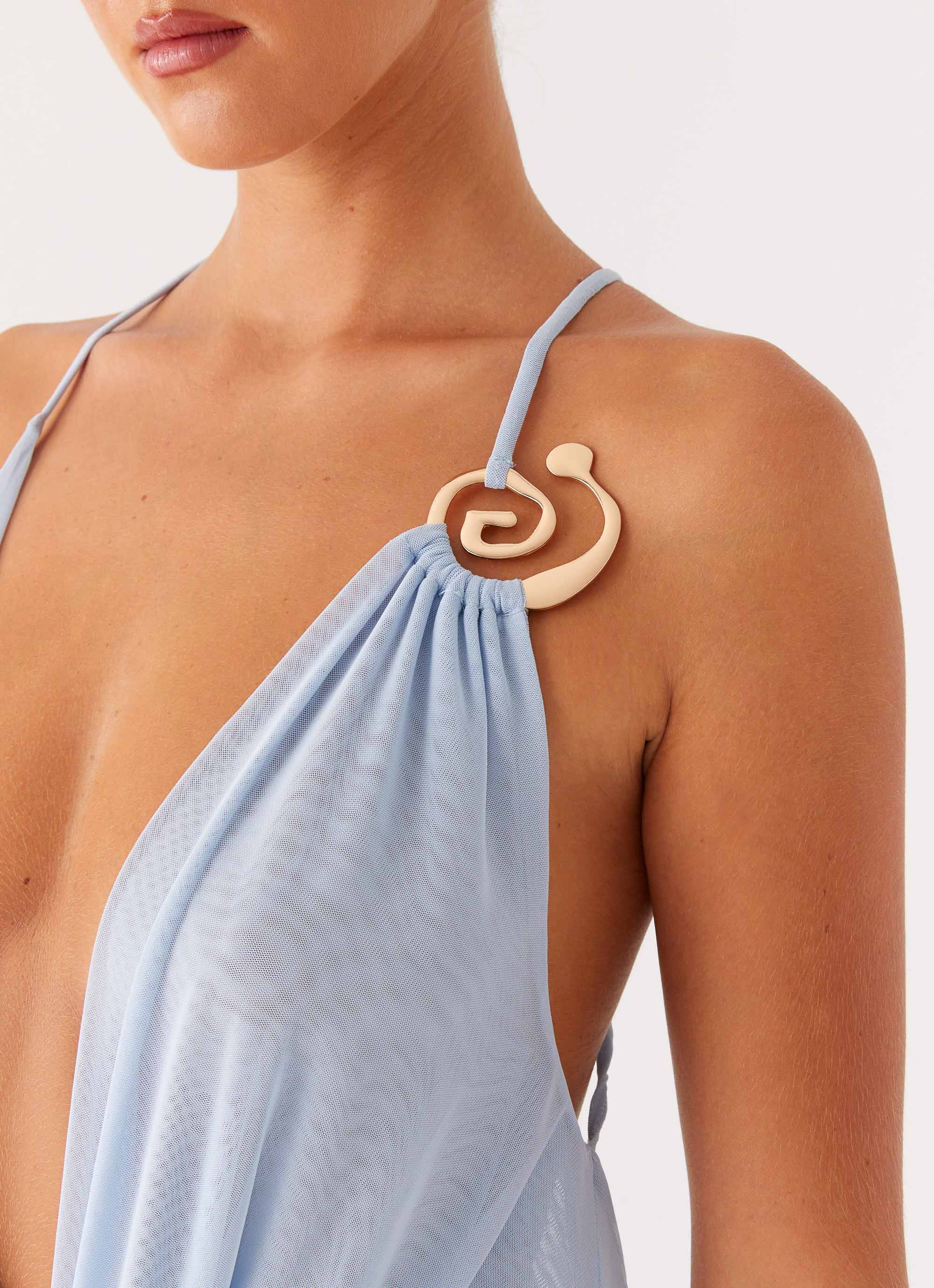 Game Player Maxi Dress - Blue - Image 4
