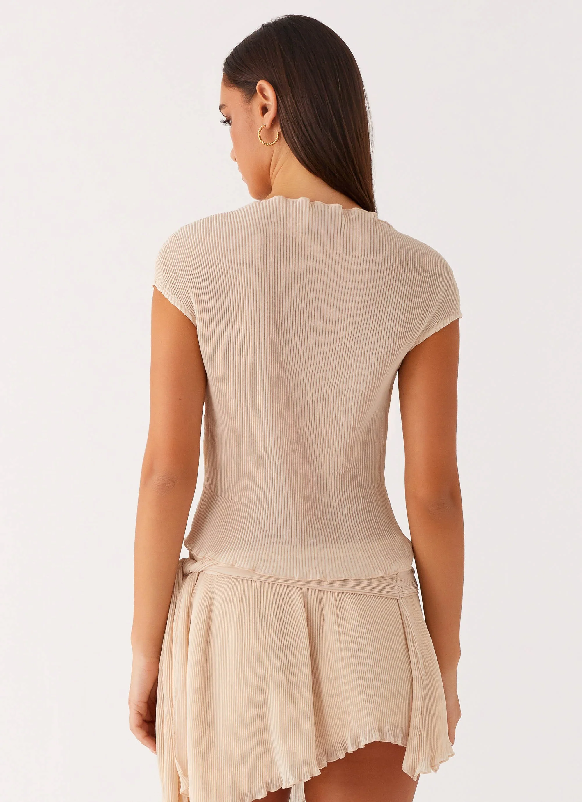 Gemma Cap Sleeve Top - Ivory - Image 6