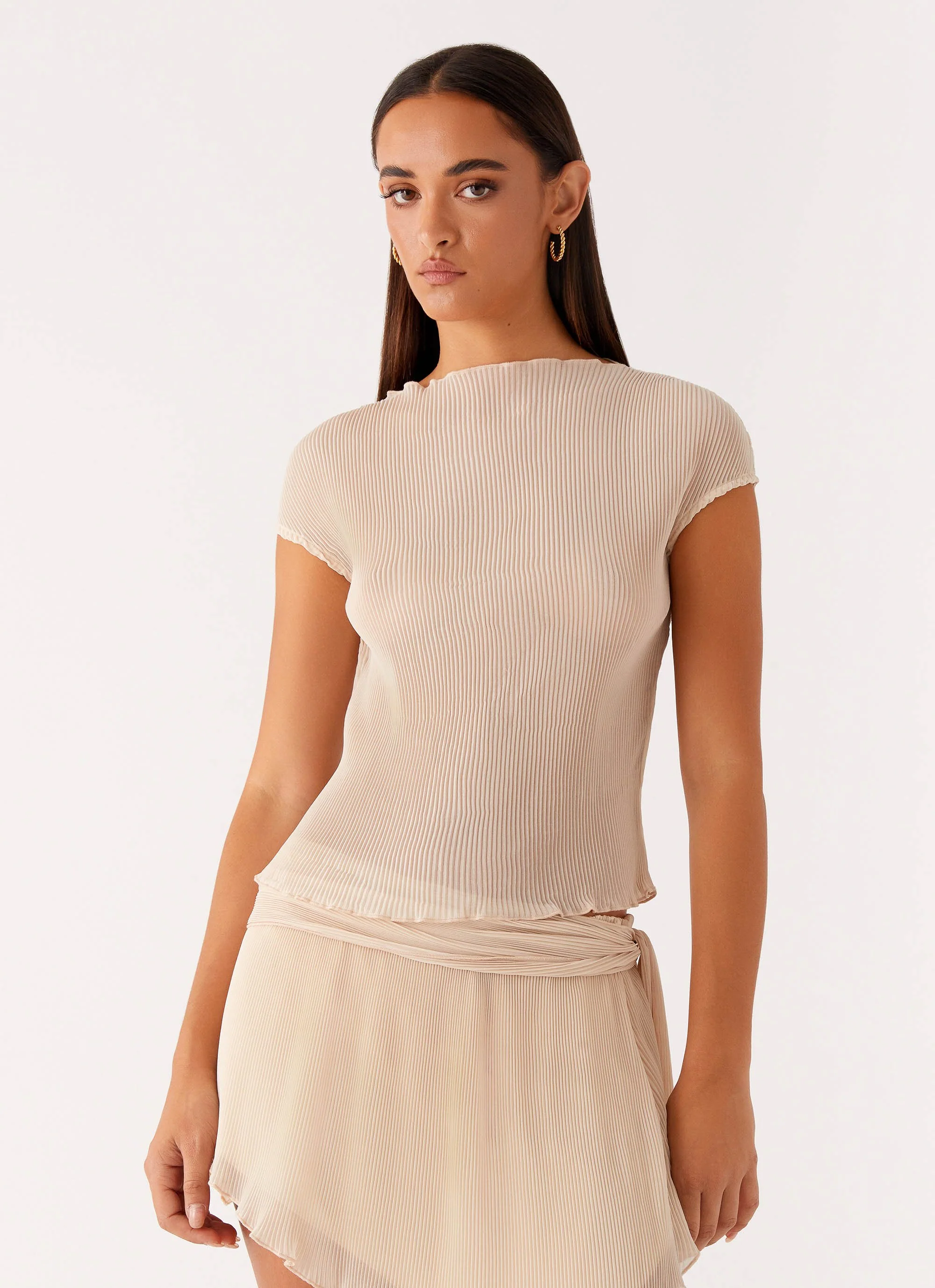 Gemma Cap Sleeve Top - Ivory - Image 7