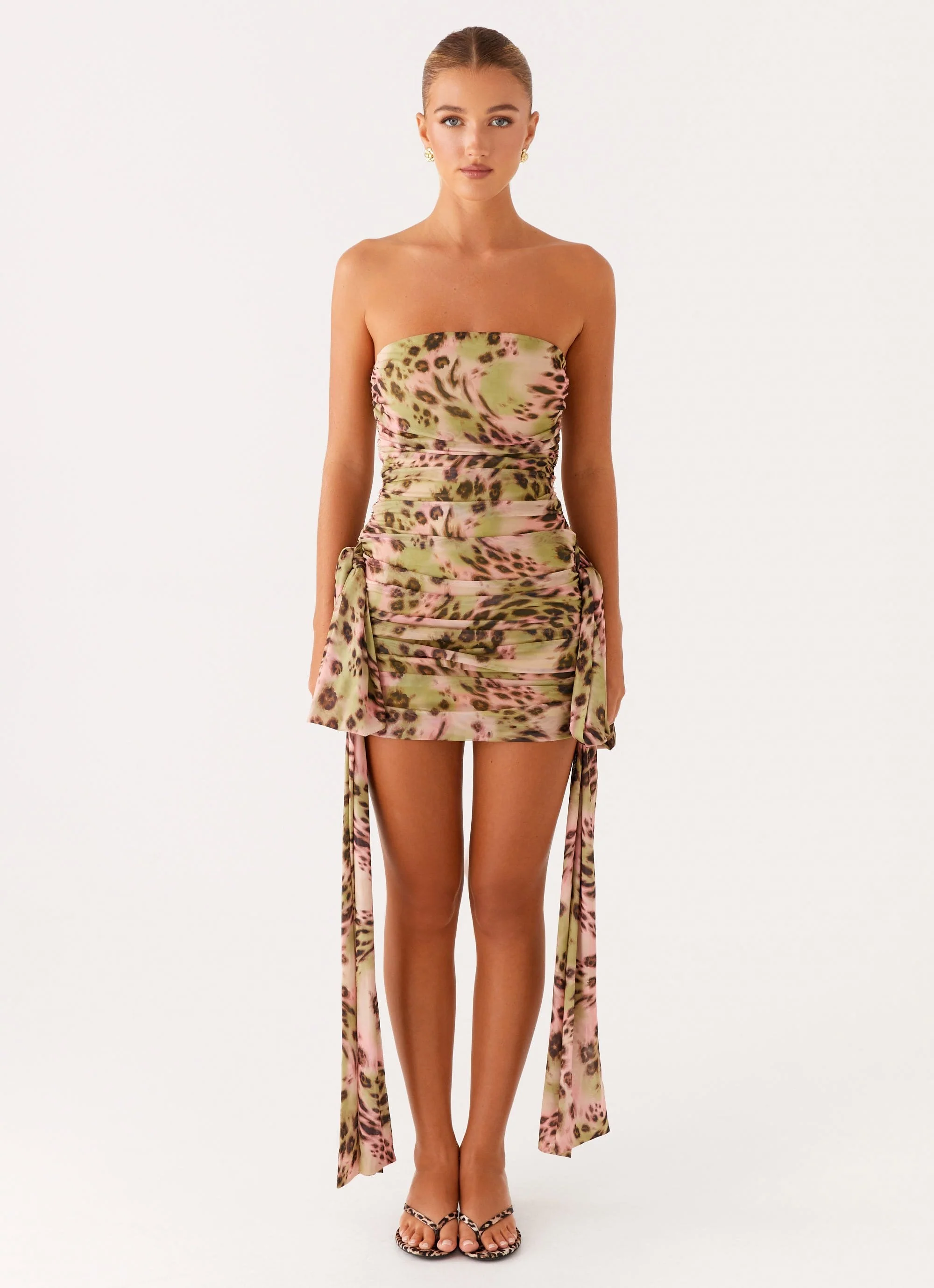 Georgie Mini Dress - Swirl Leo - Image 3