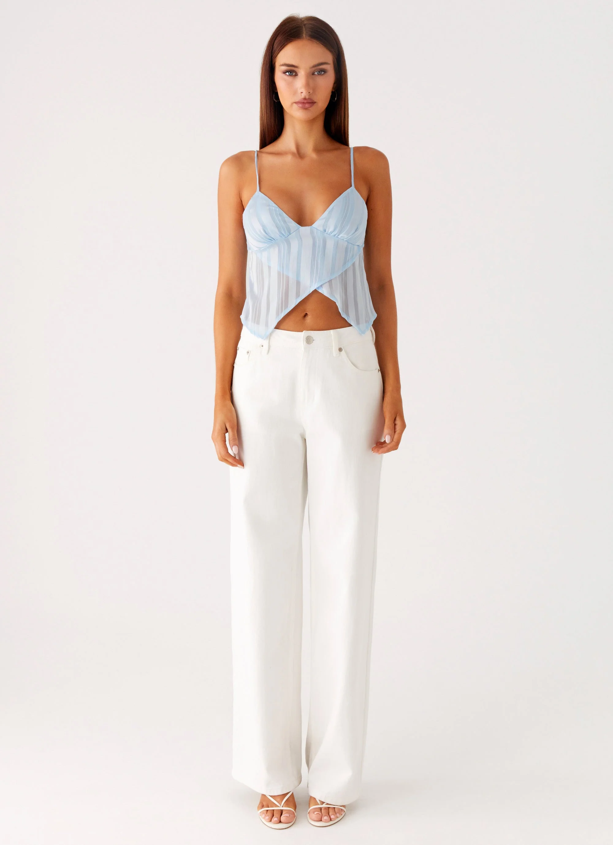 Glynne Frill Top - Baby Blue - Image 4