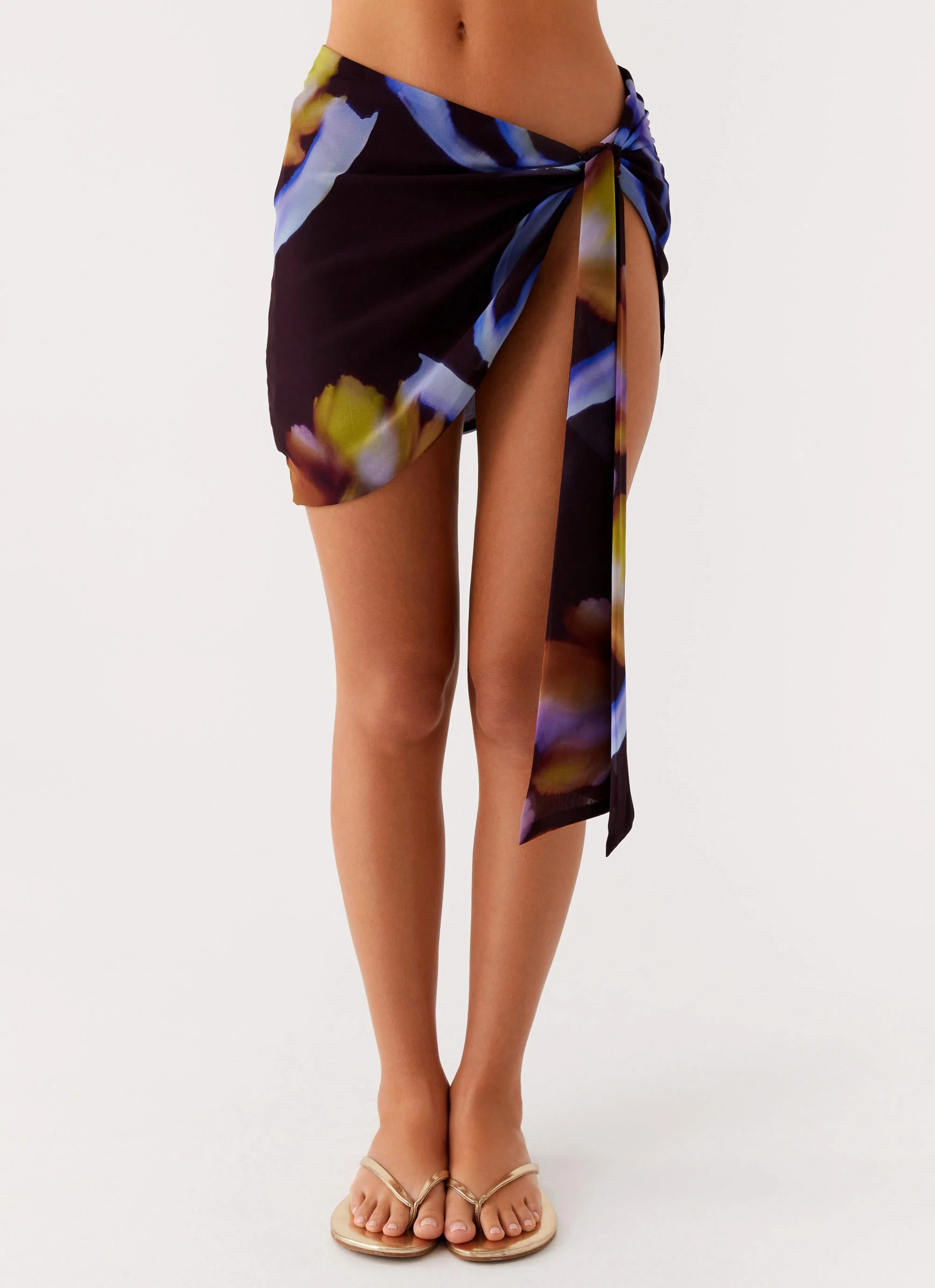 Golden Blaze Sarong - Dark Floral - Image 6