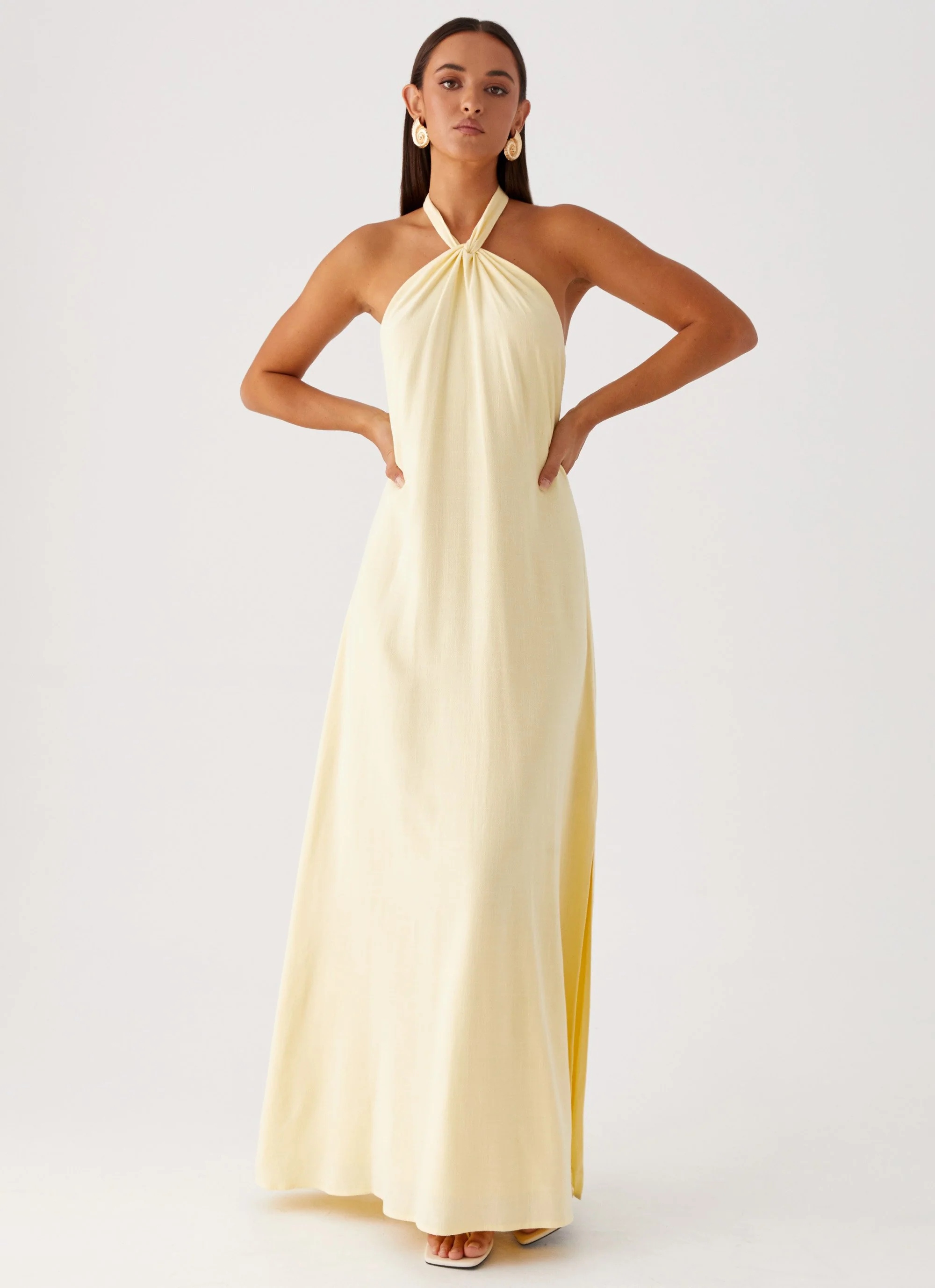 Golden Child Linen Maxi Dress - Yellow - Image 6