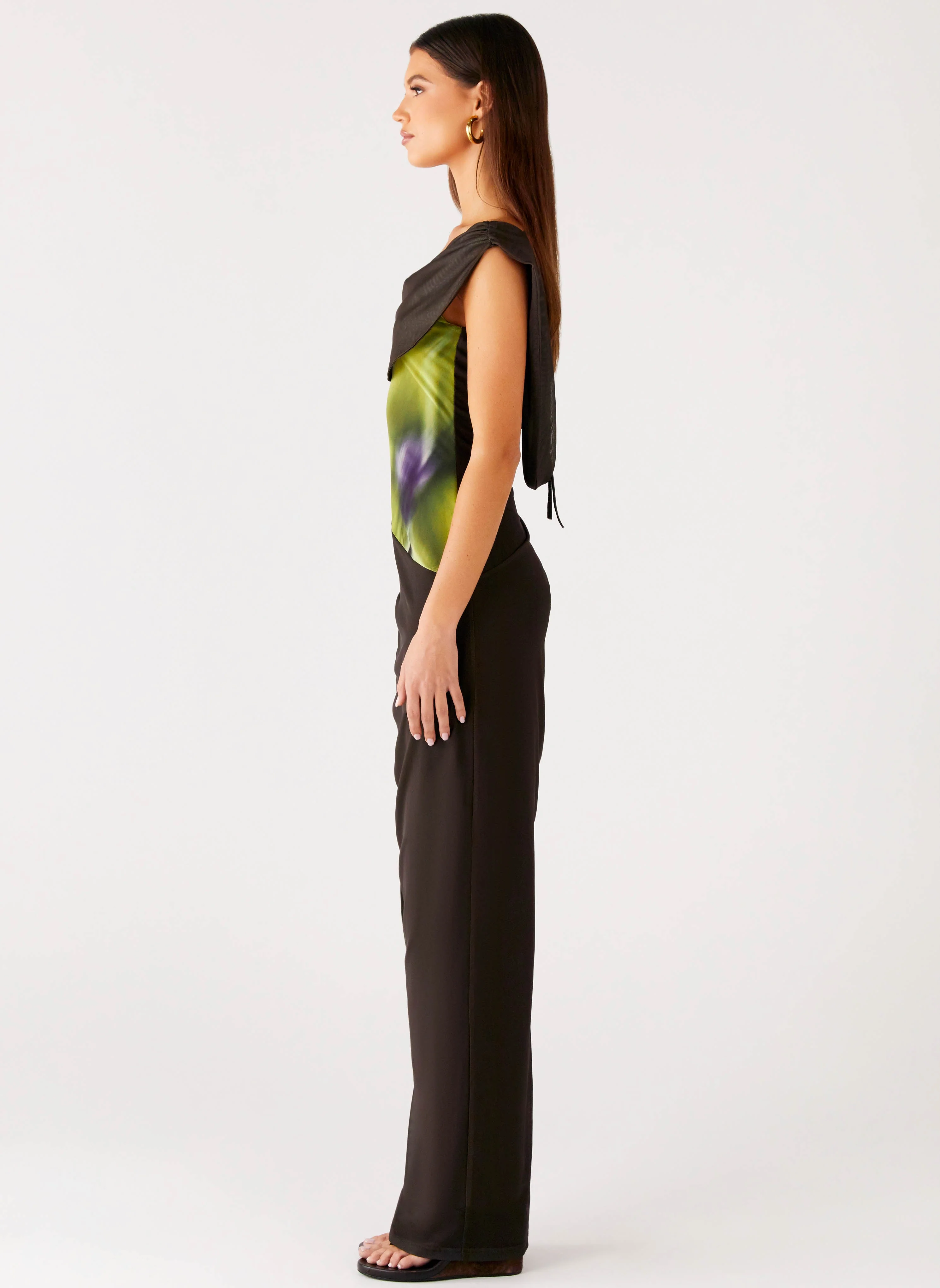 Good Fortune Maxi Dress - Lime Flower - Image 3