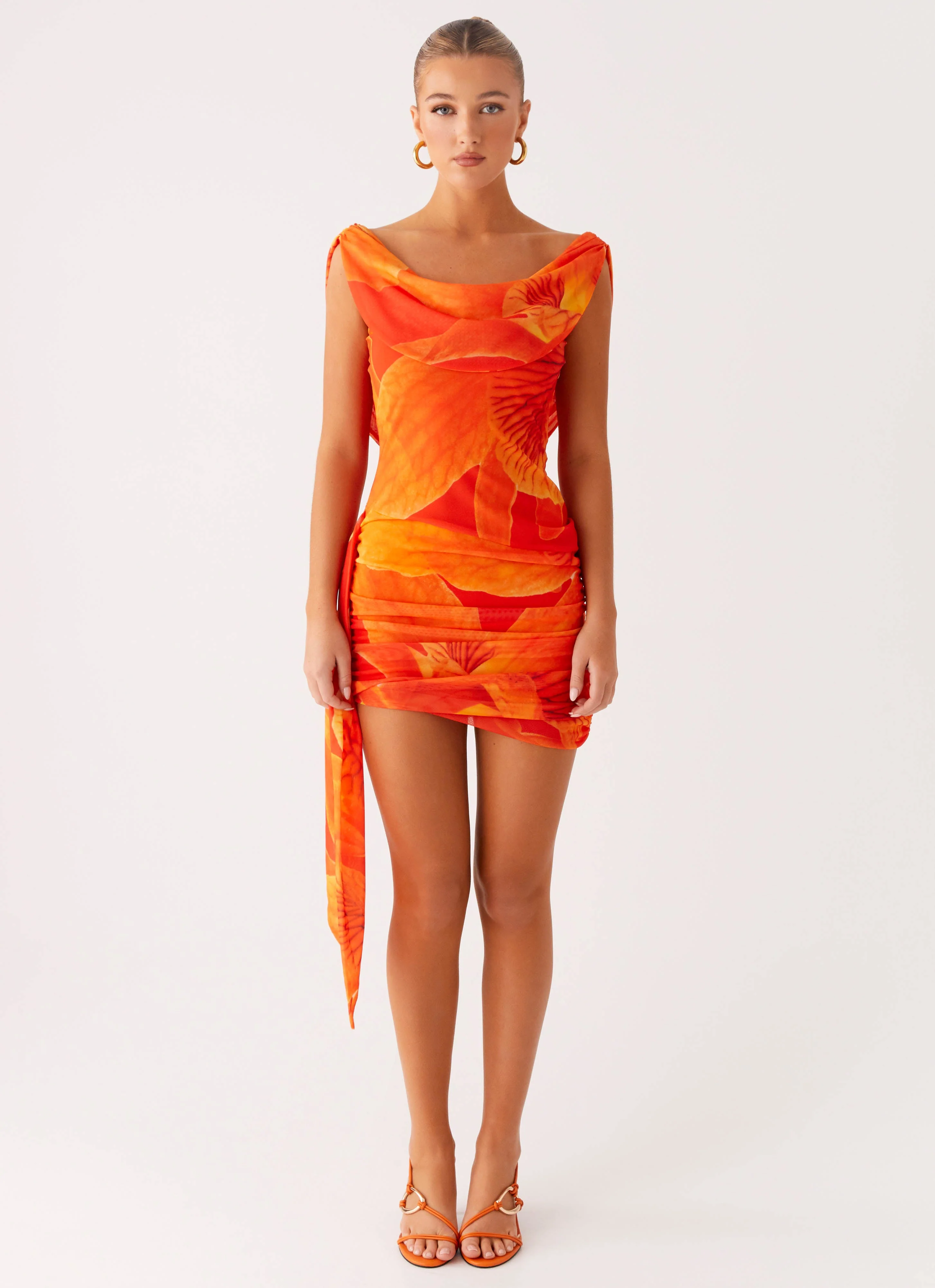 Good Fortune Mini Dress - Serene Orange - Image 3