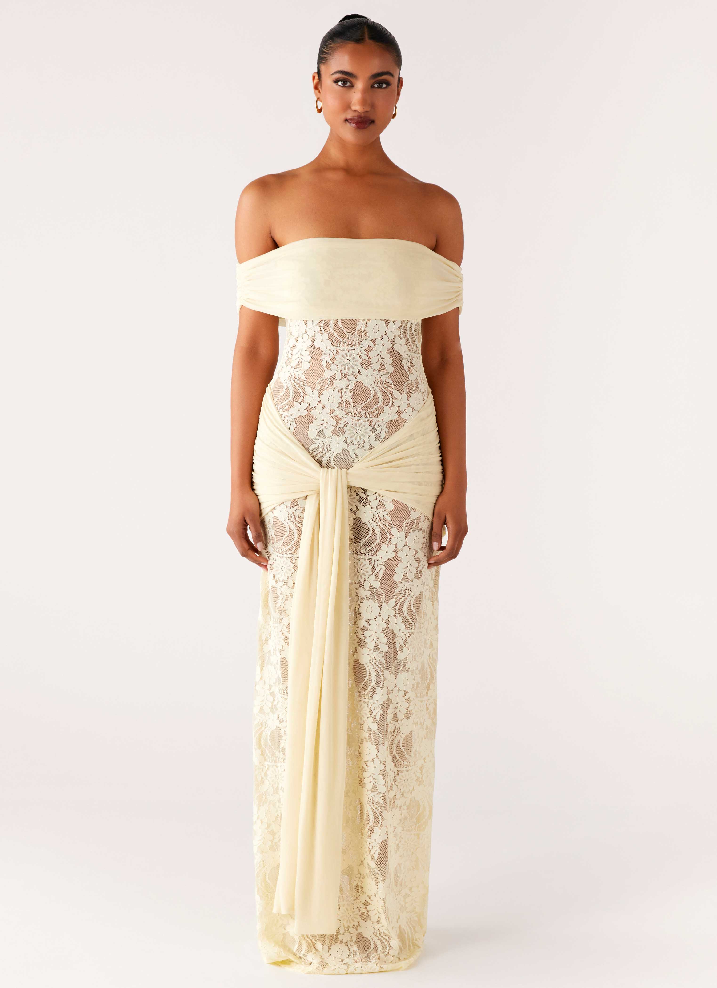 Gracie Twist Maxi Dress - Yellow - Image 5