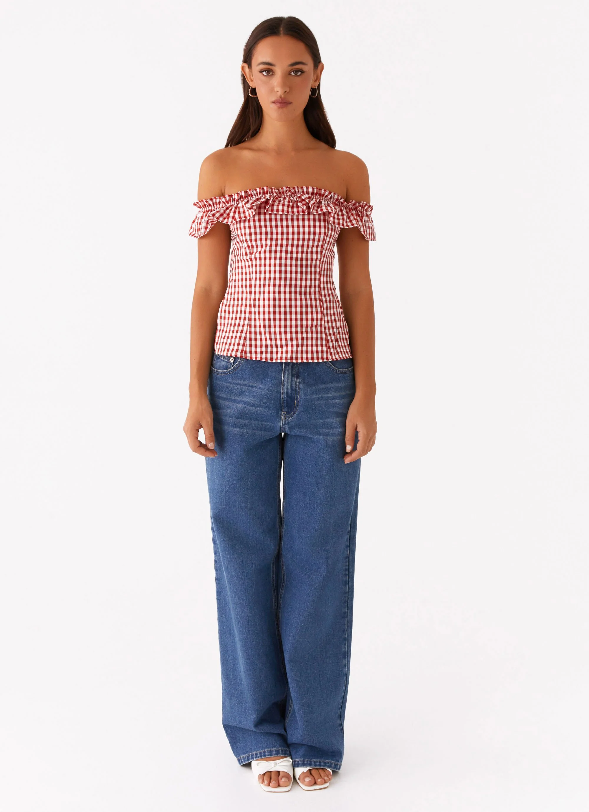 Gwyneth Top - Red Gingham - Image 2