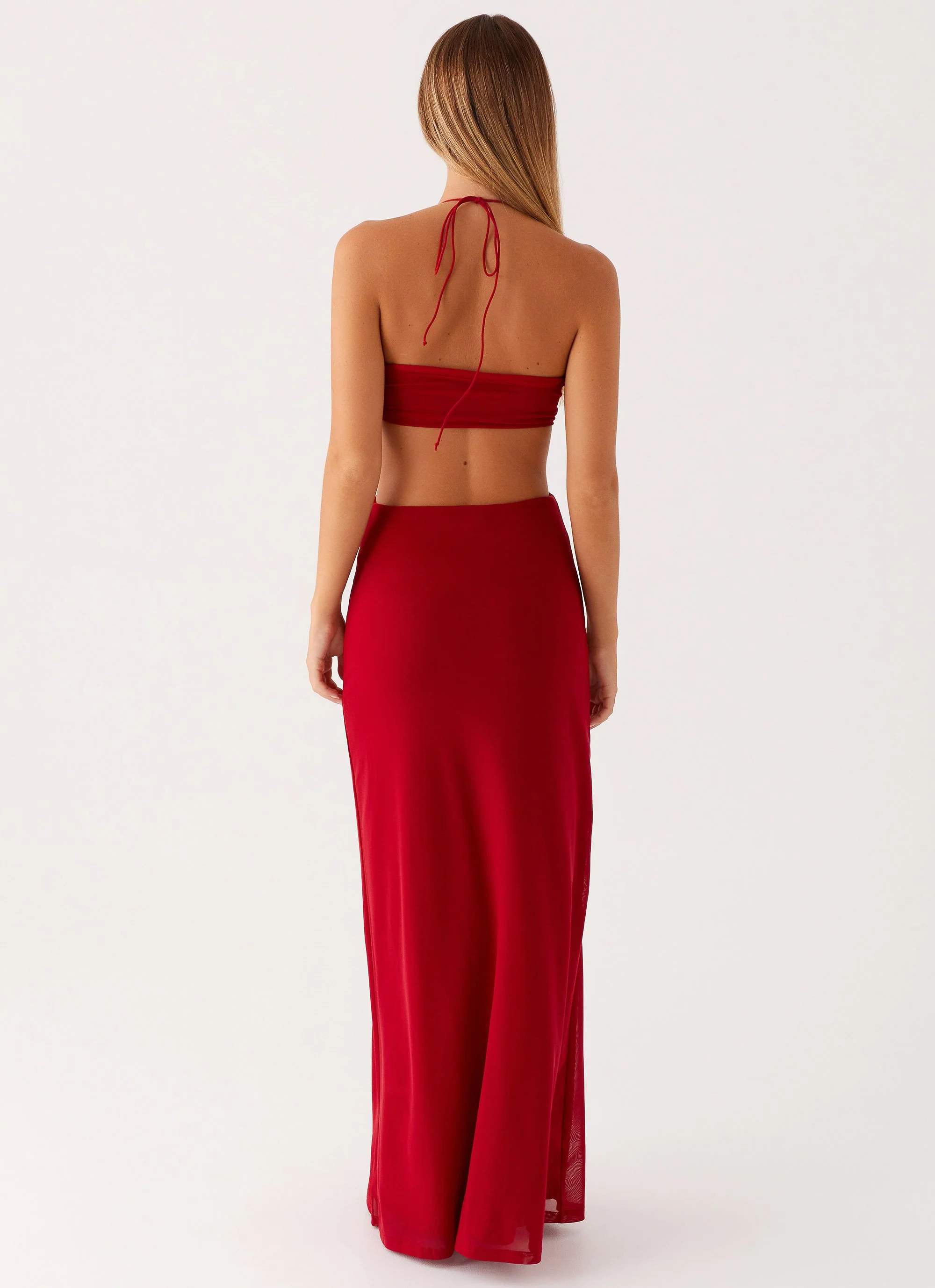 Hallie Maxi Dress - Red - Image 2