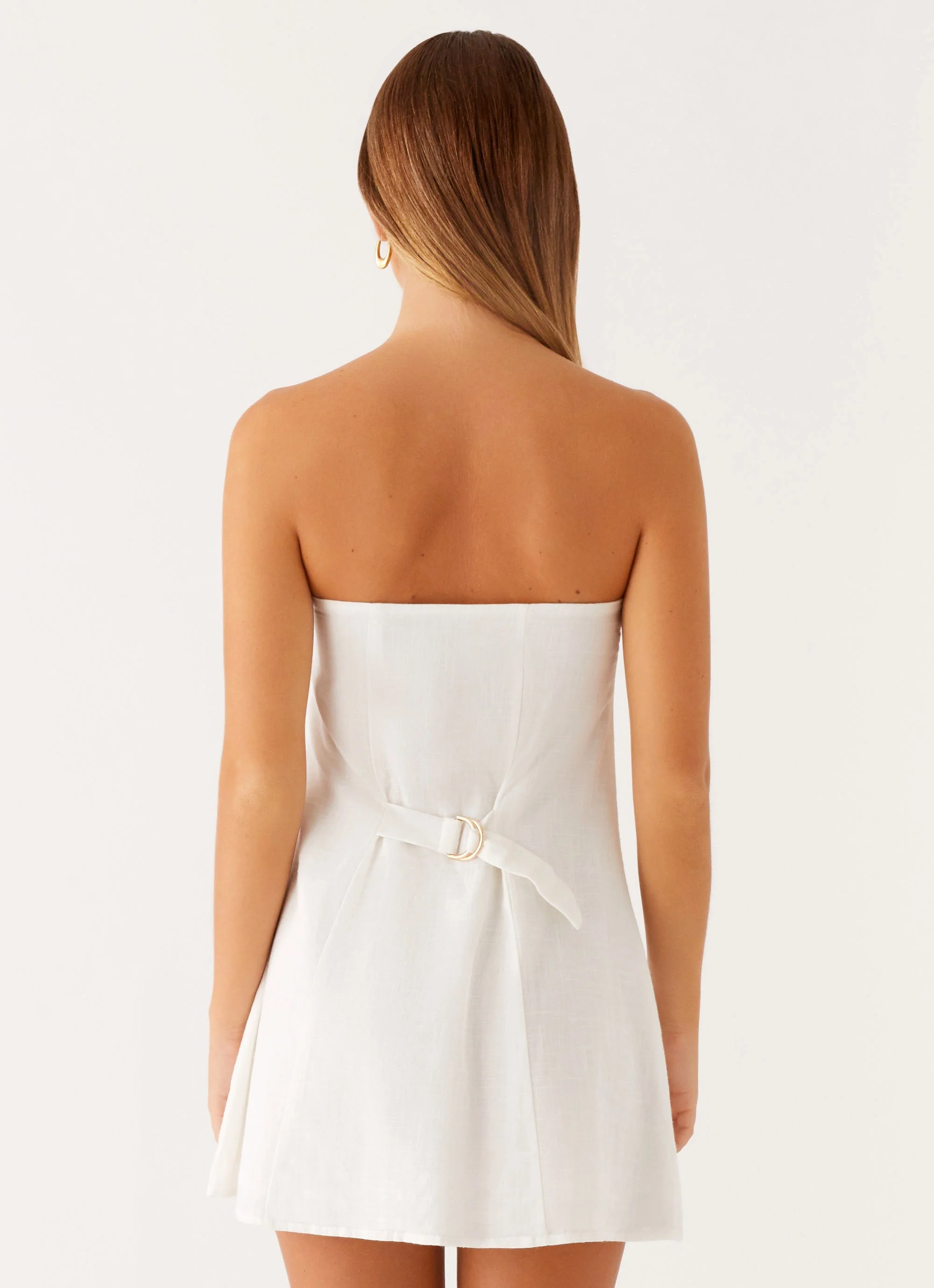Hazel Mini Dress - White - Image 3