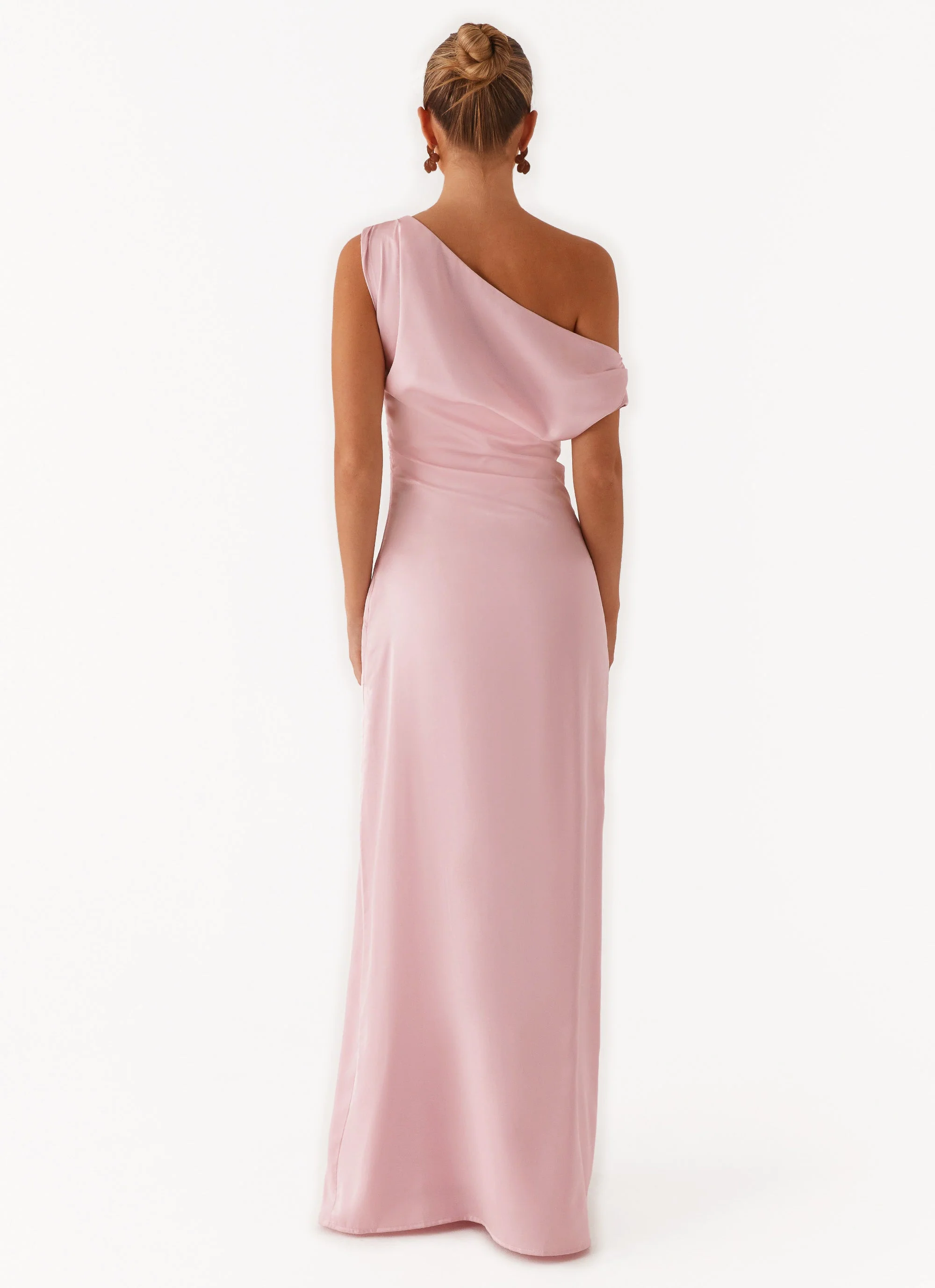Heart Of Glass Satin Maxi Dress - Pink - Image 3