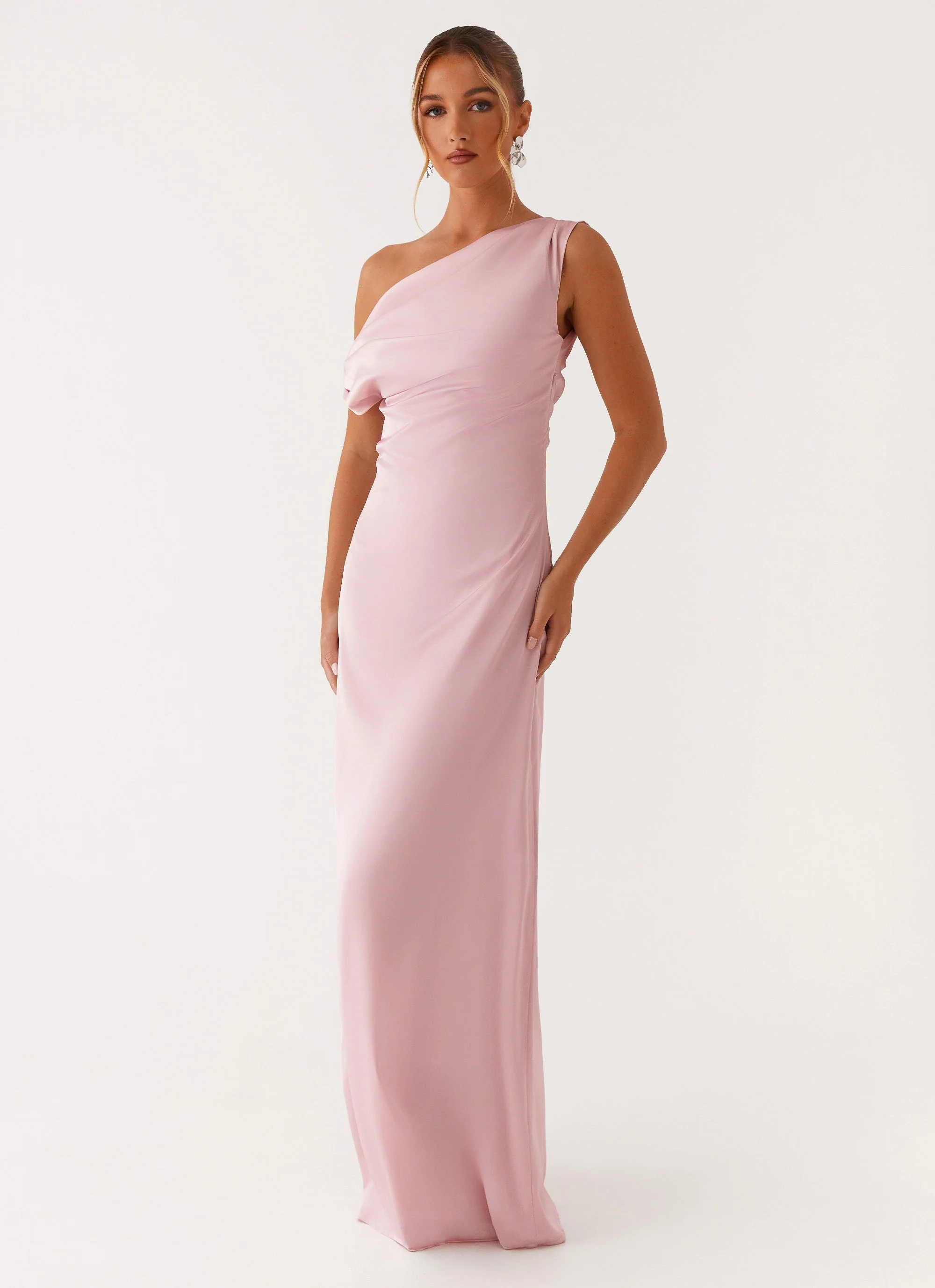 Heart Of Glass Satin Maxi Dress - Pink - Image 4