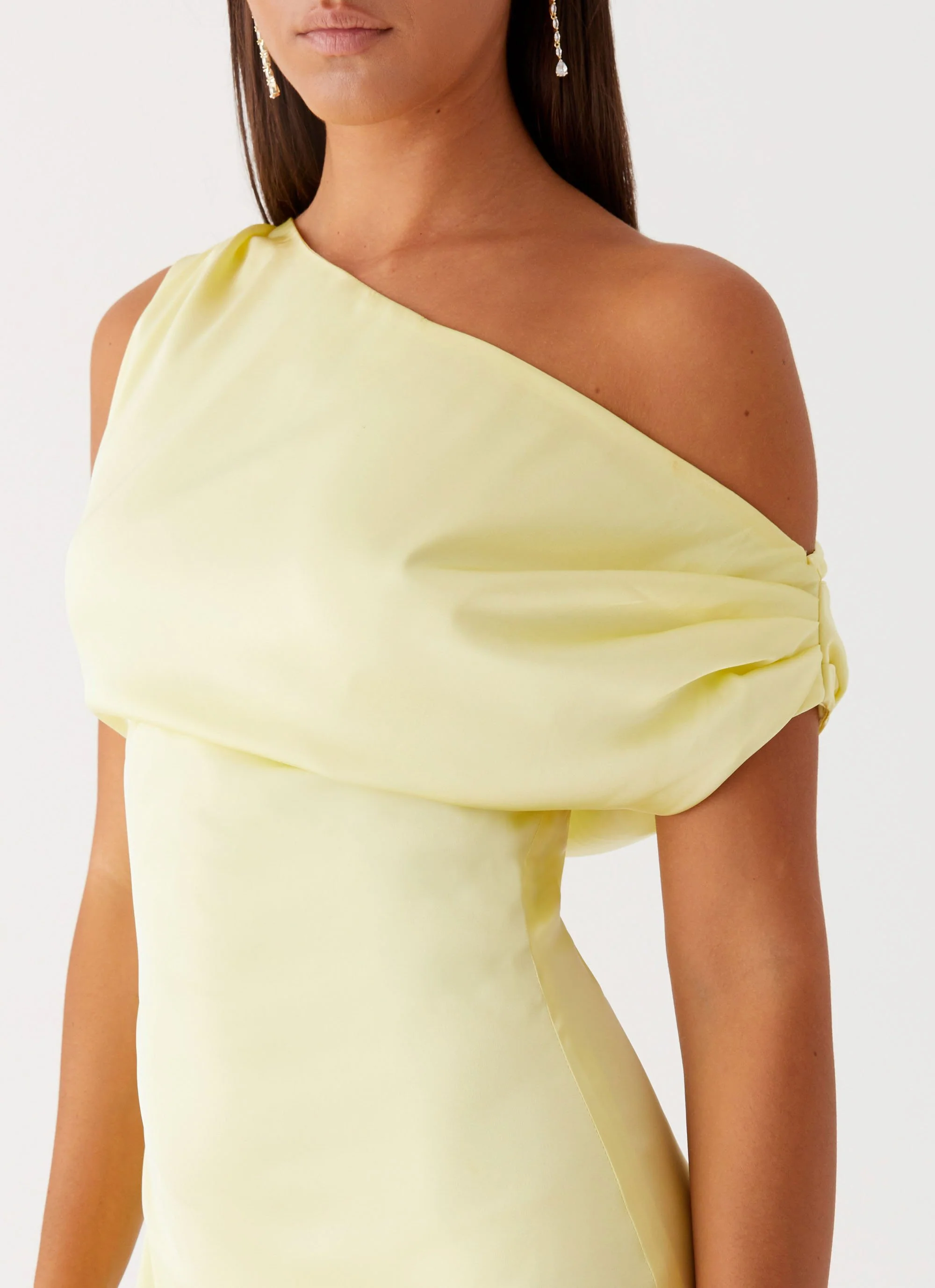 Heart Of Glass Satin Maxi Dress - Yellow - Image 5
