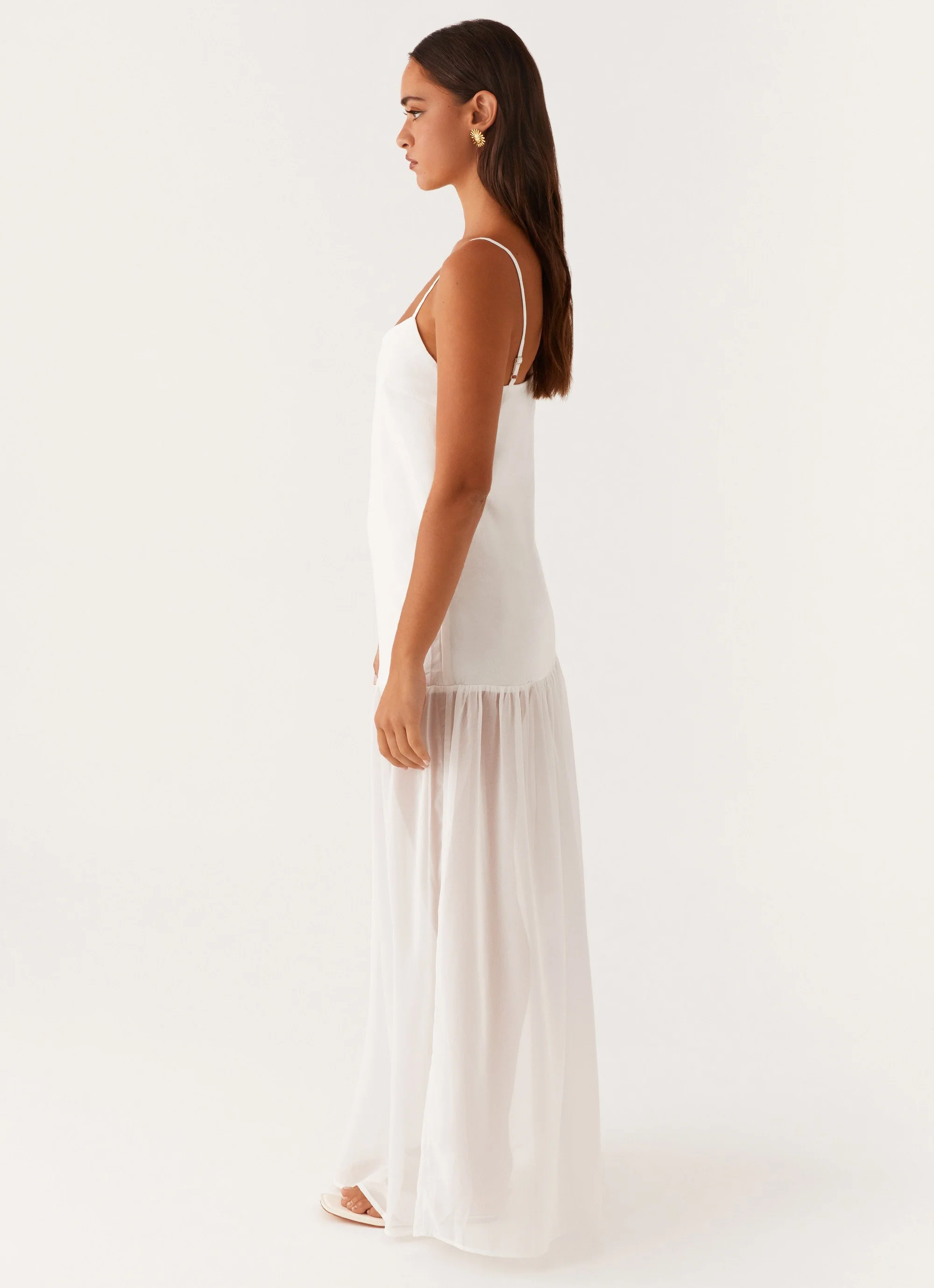 Heavenly Linen Maxi Dress - White - Image 4