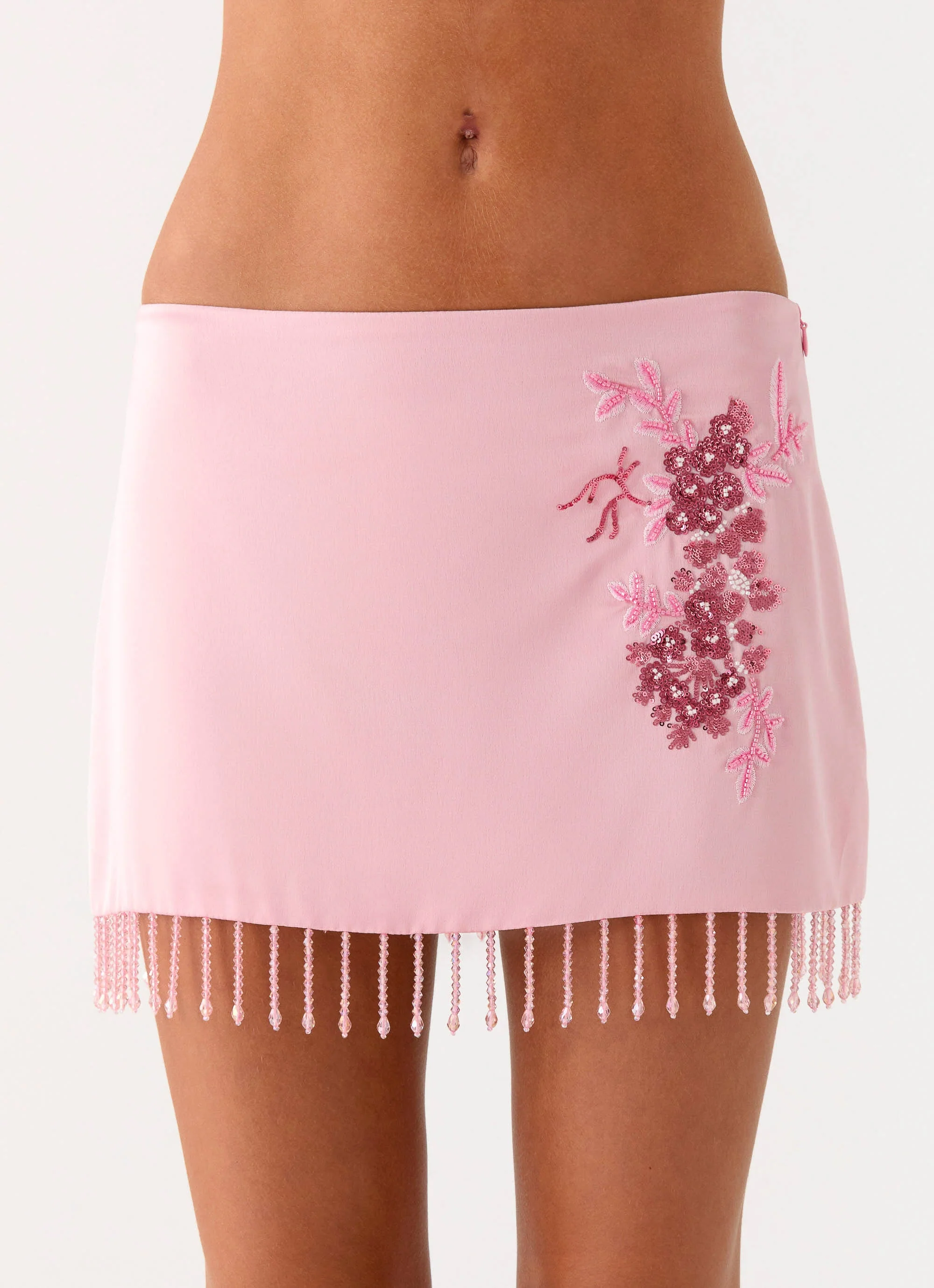Heavenward Wrap Mini Skirt - Pink - Image 6