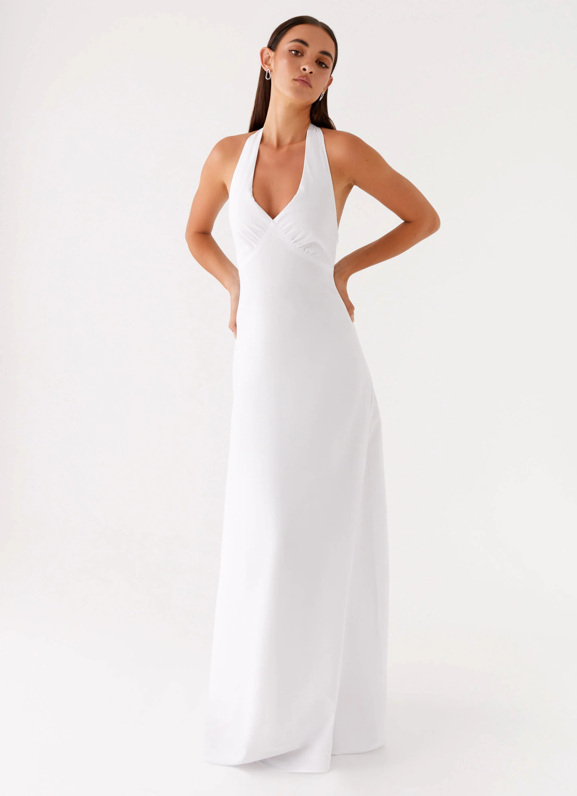 Heavy Hearted Linen Maxi Dress - White - Image 5