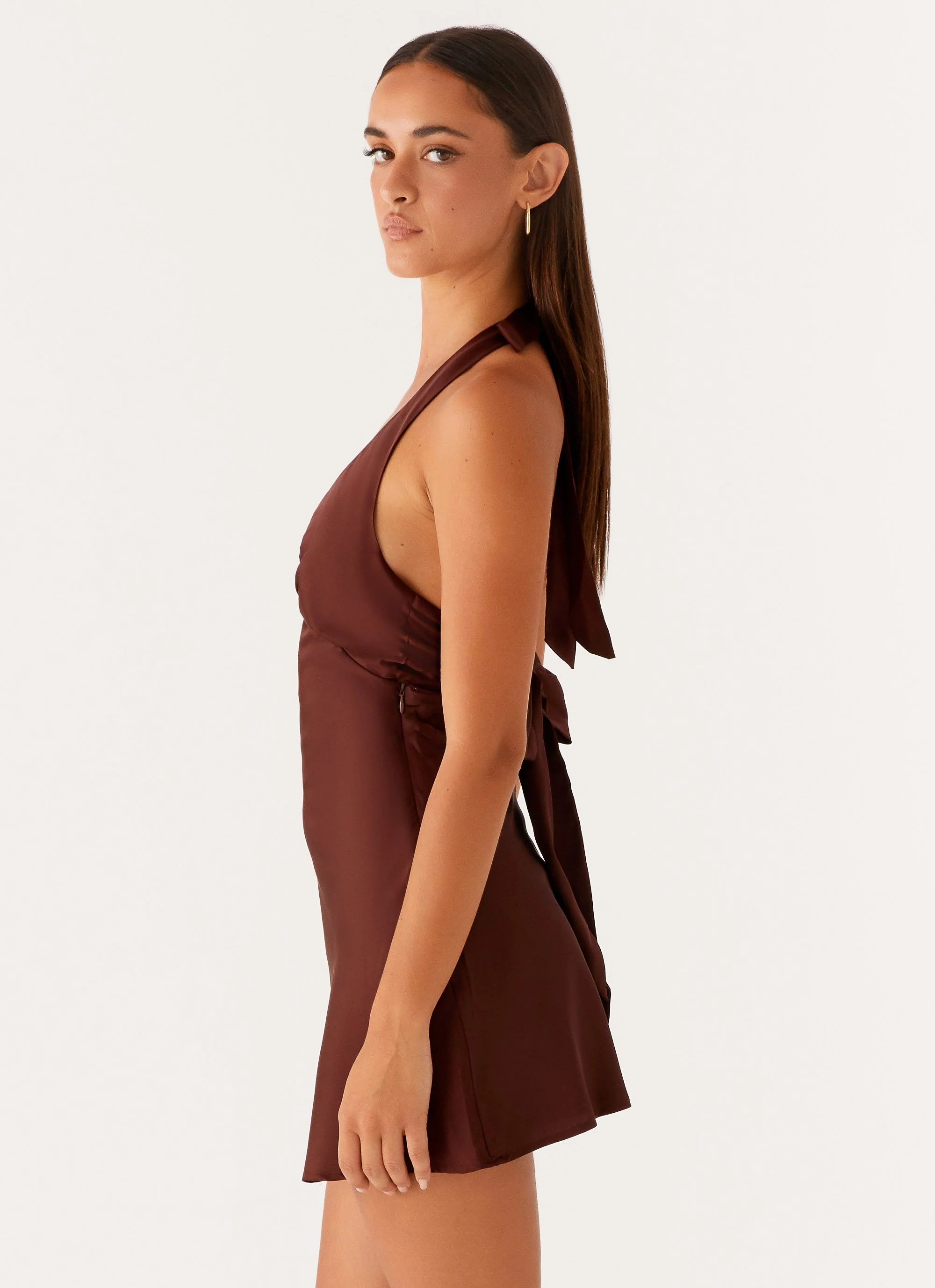 Heavy Hearted Mini Dress - Chocolate - Image 3