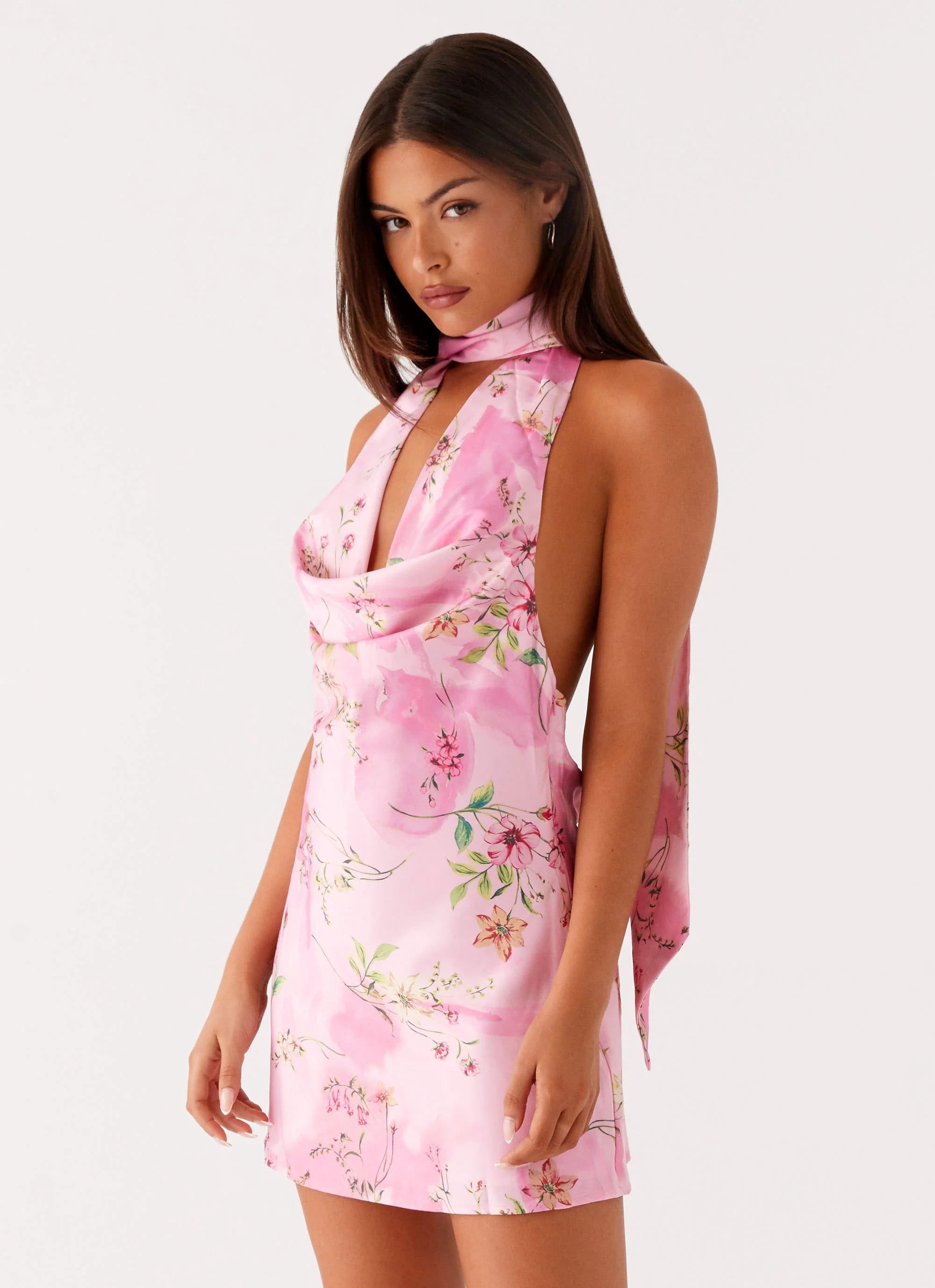 Heidi Mini Dress - Pink Floral - Image 2