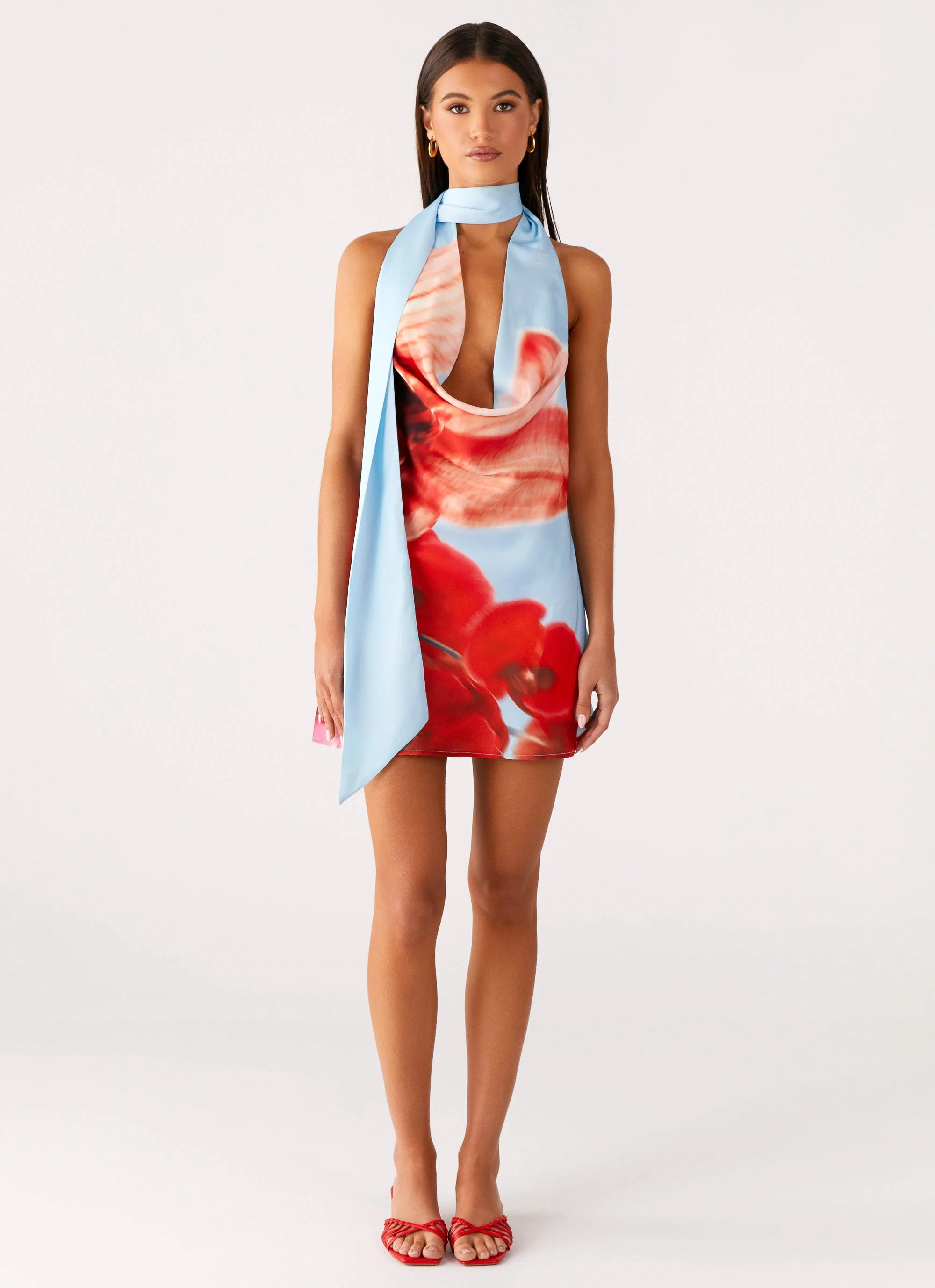 Heidi Mini Dress - Turquoise Bloom - Image 4
