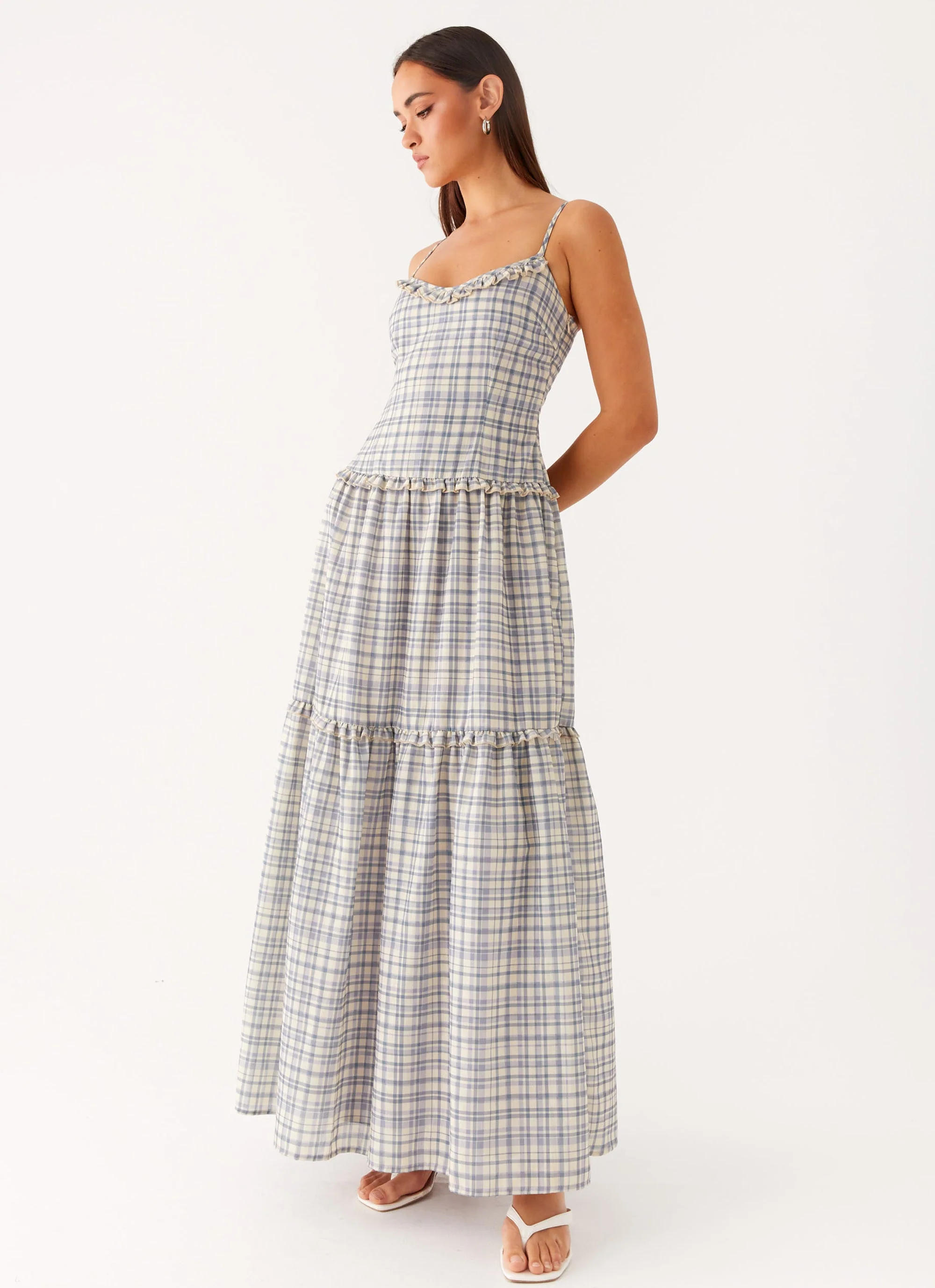 Hermie Midi Dress - Check - Image 6