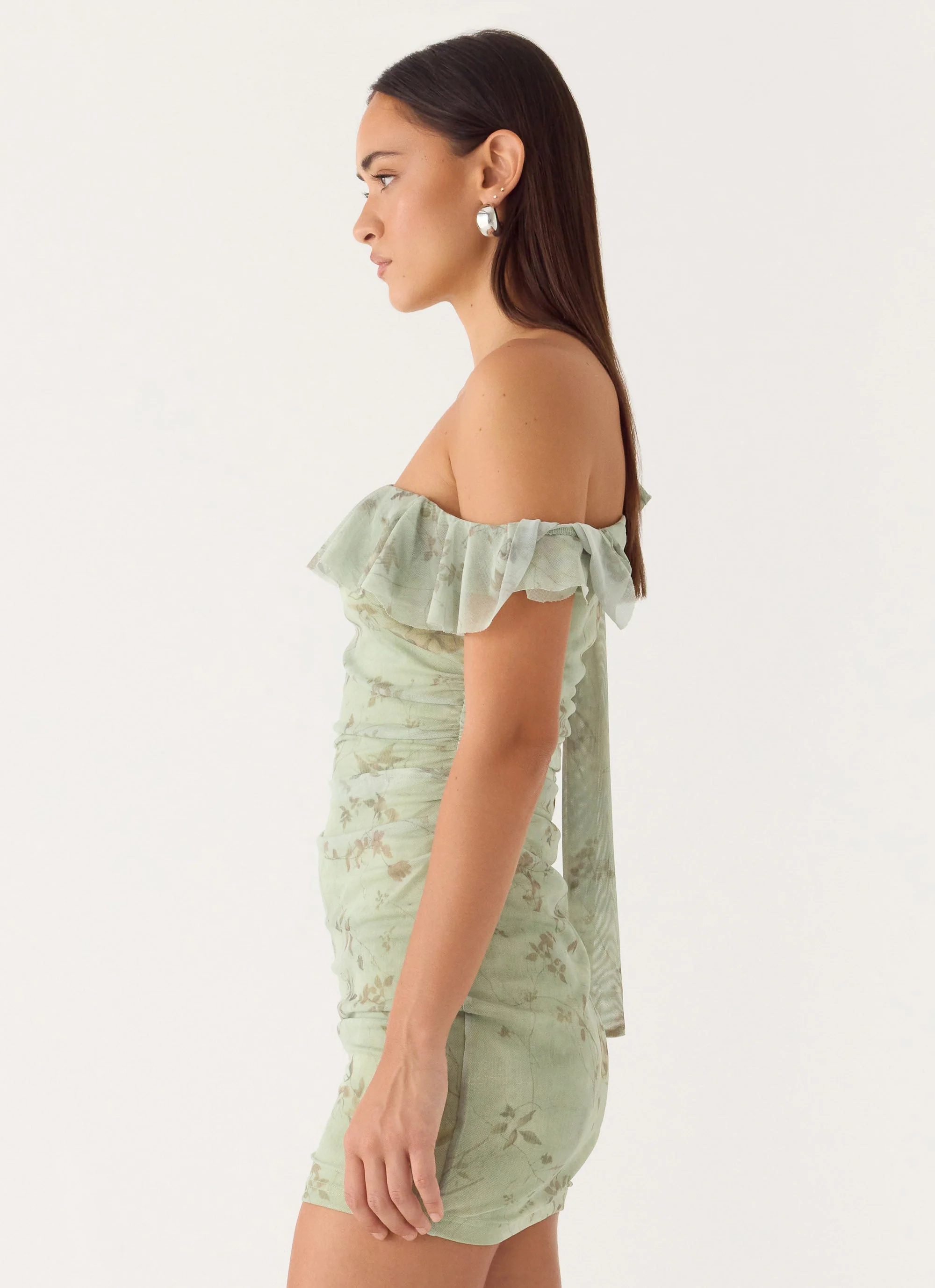 Hidden Gesture Mini Dress - Wispy Fern - Image 3