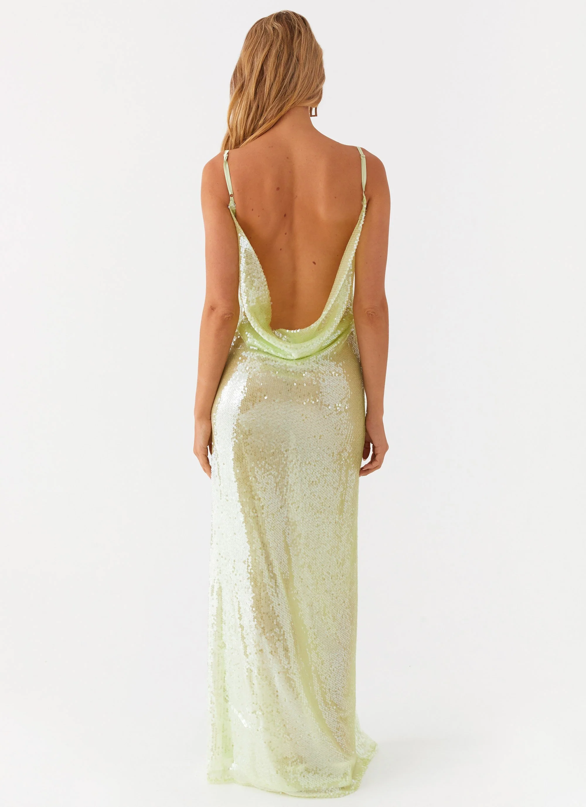 Higher Level Sequin Maxi Dress - Mint - Image 4