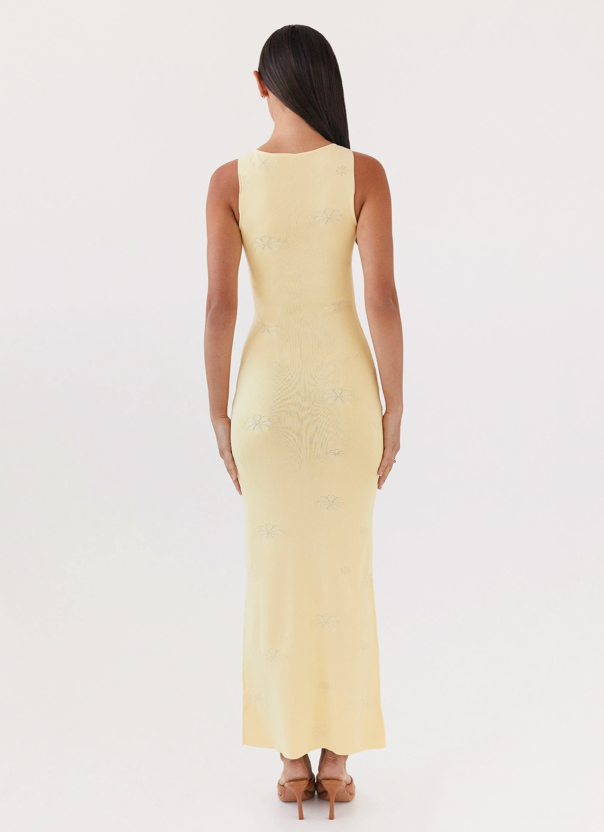Holly Knit Maxi Dress - Yellow - Image 4