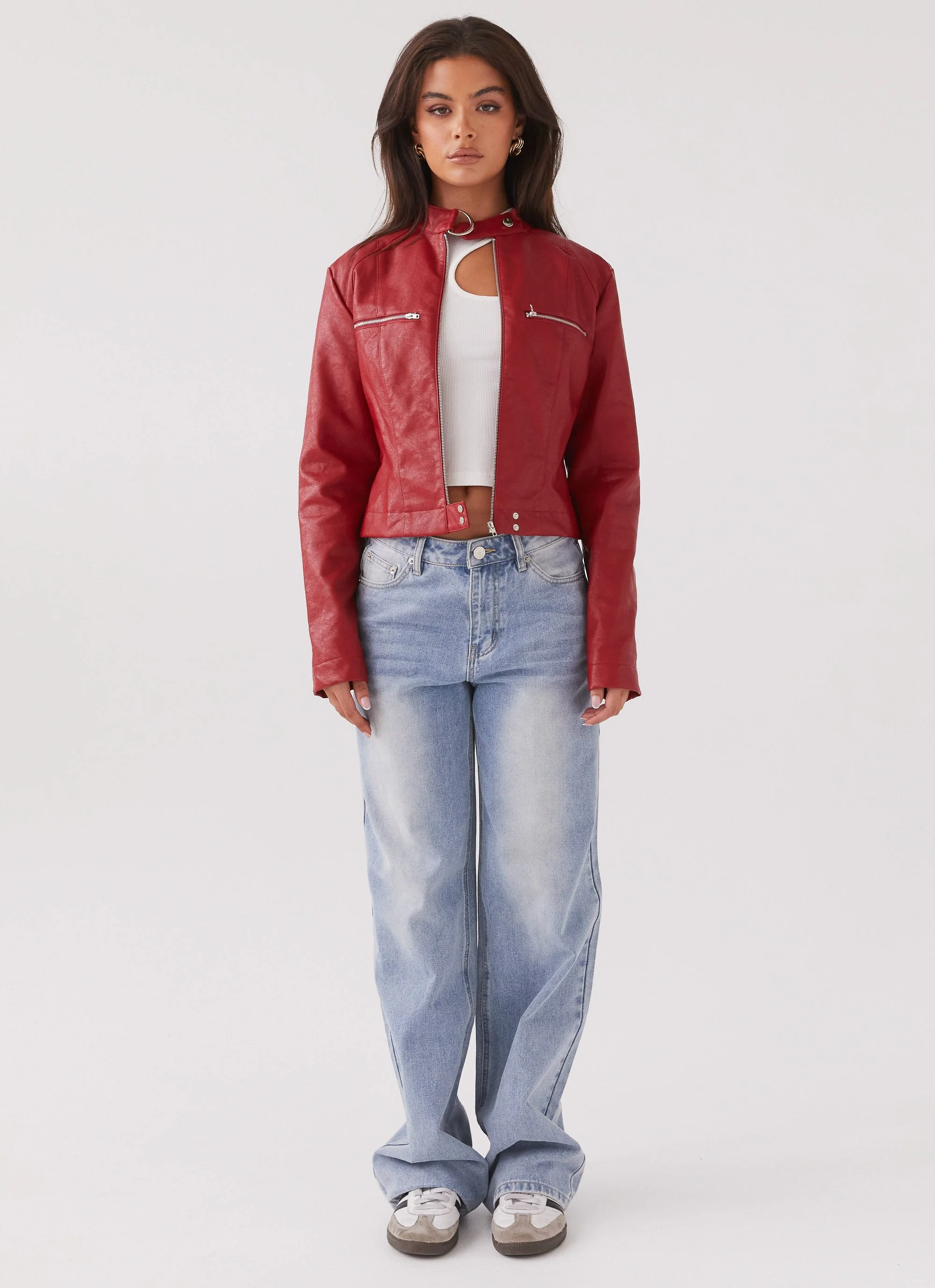 Hot Flame Fitted Jacket - Rouge Red - Image 4
