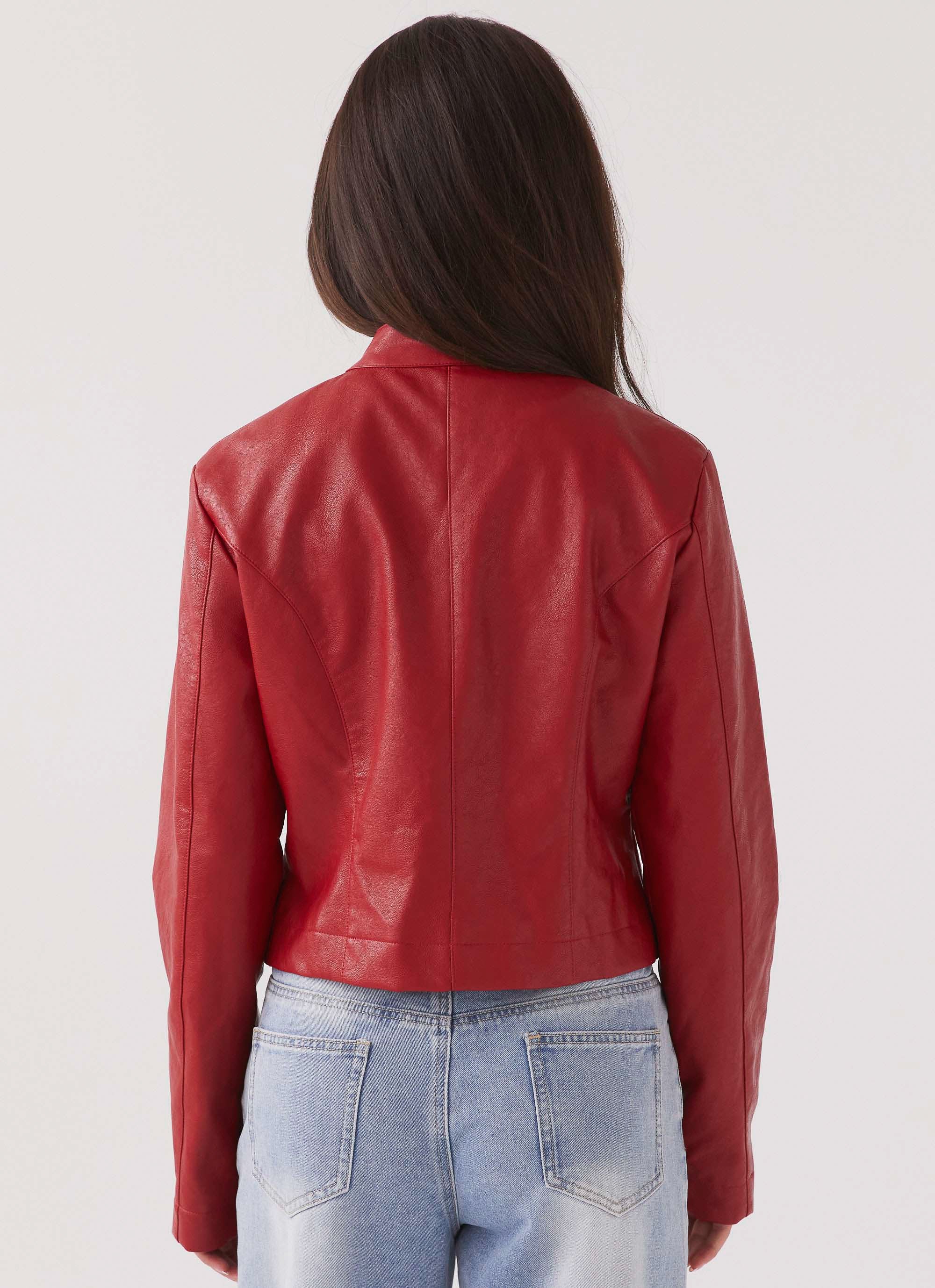 Hot Flame Fitted Jacket - Rouge Red - Image 6