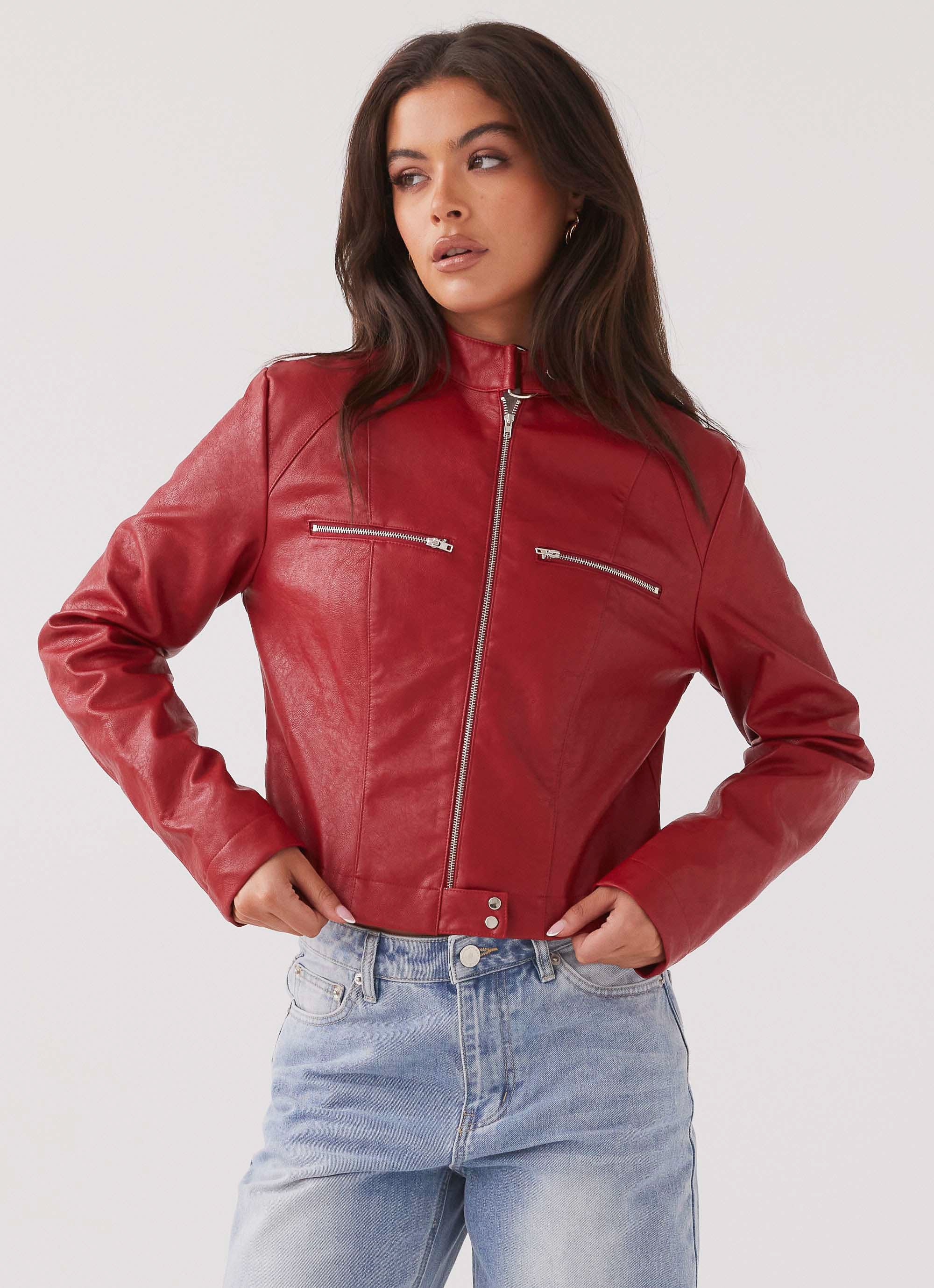 Hot Flame Fitted Jacket - Rouge Red - Image 7