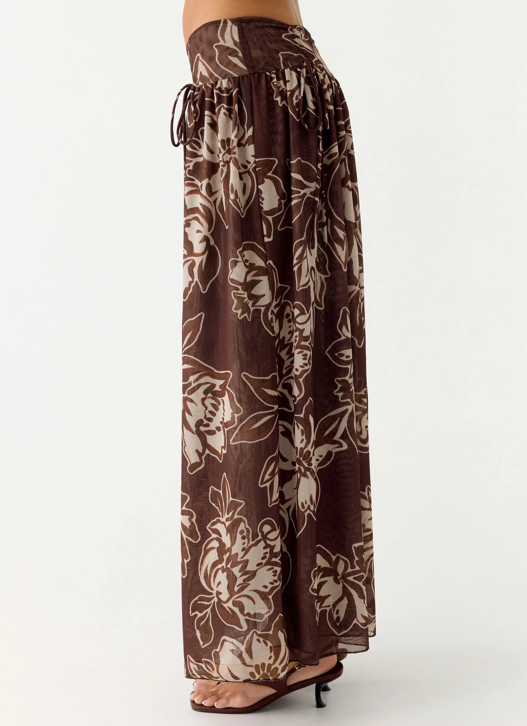 Hot Like Me Maxi Skirt - Espresso Meadow - Image 2