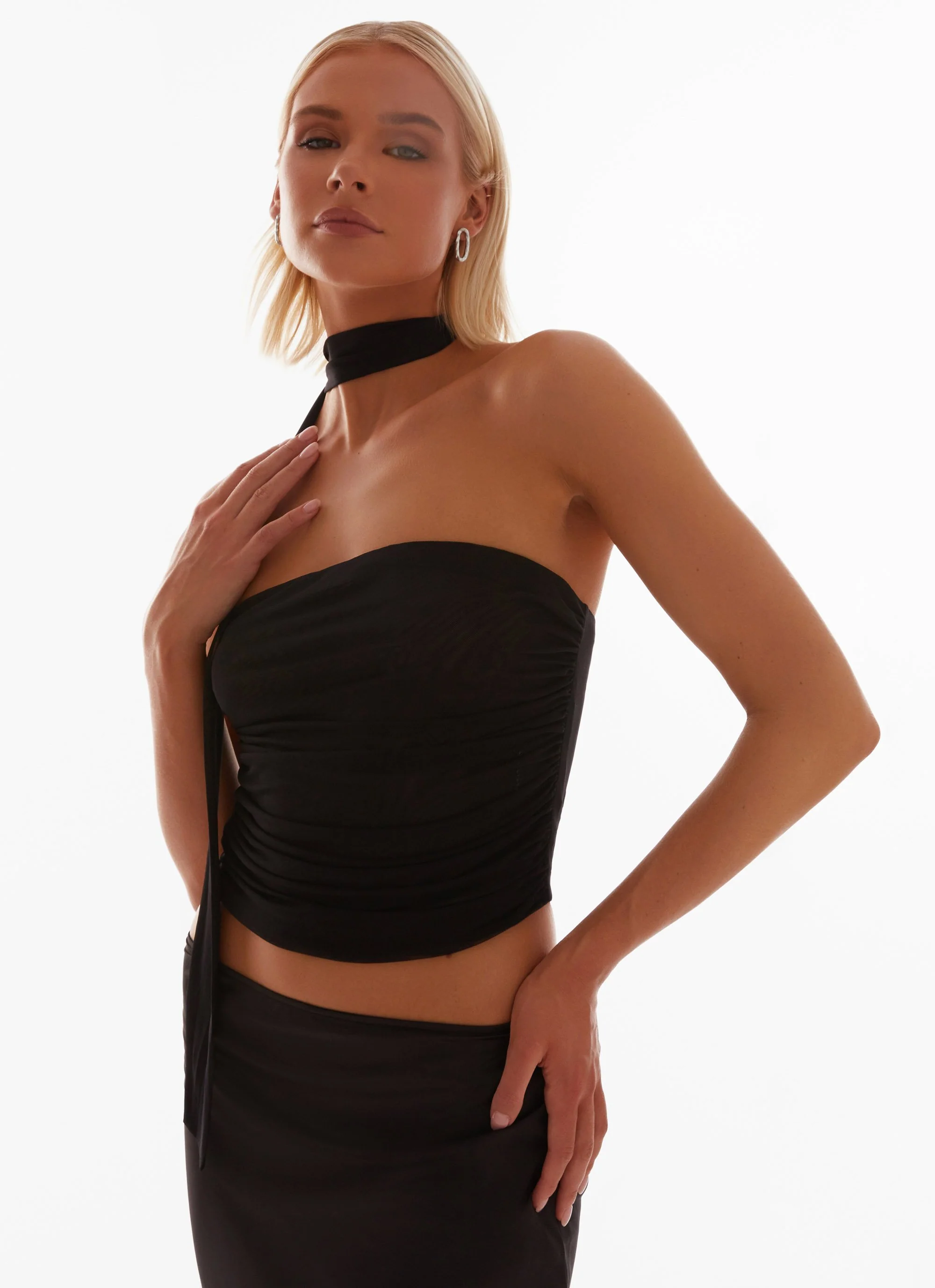 Hot Like Me Scarf Top - Black - Image 6