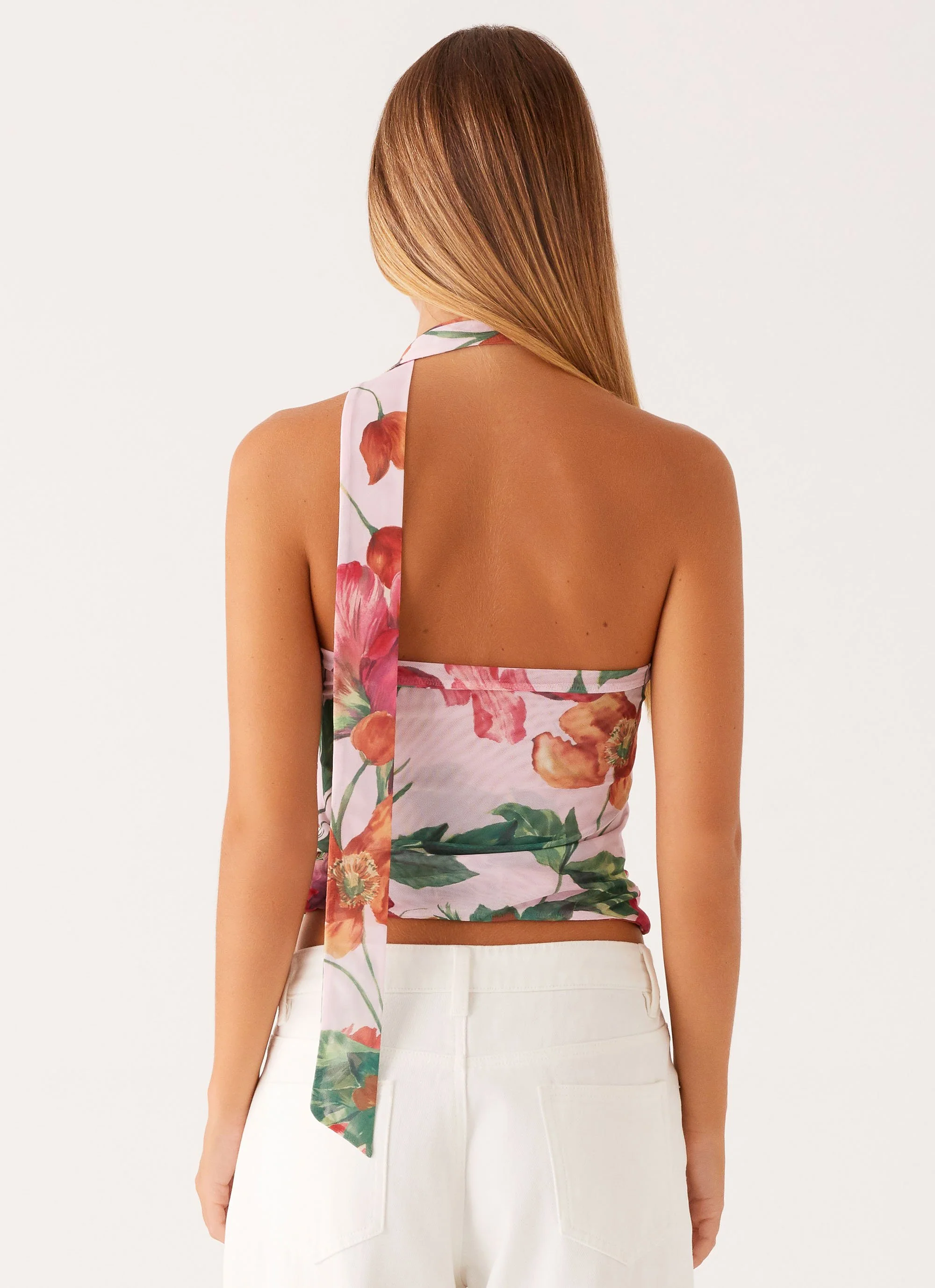 Hot Like Me Scarf Top - Pink Floral - Image 4