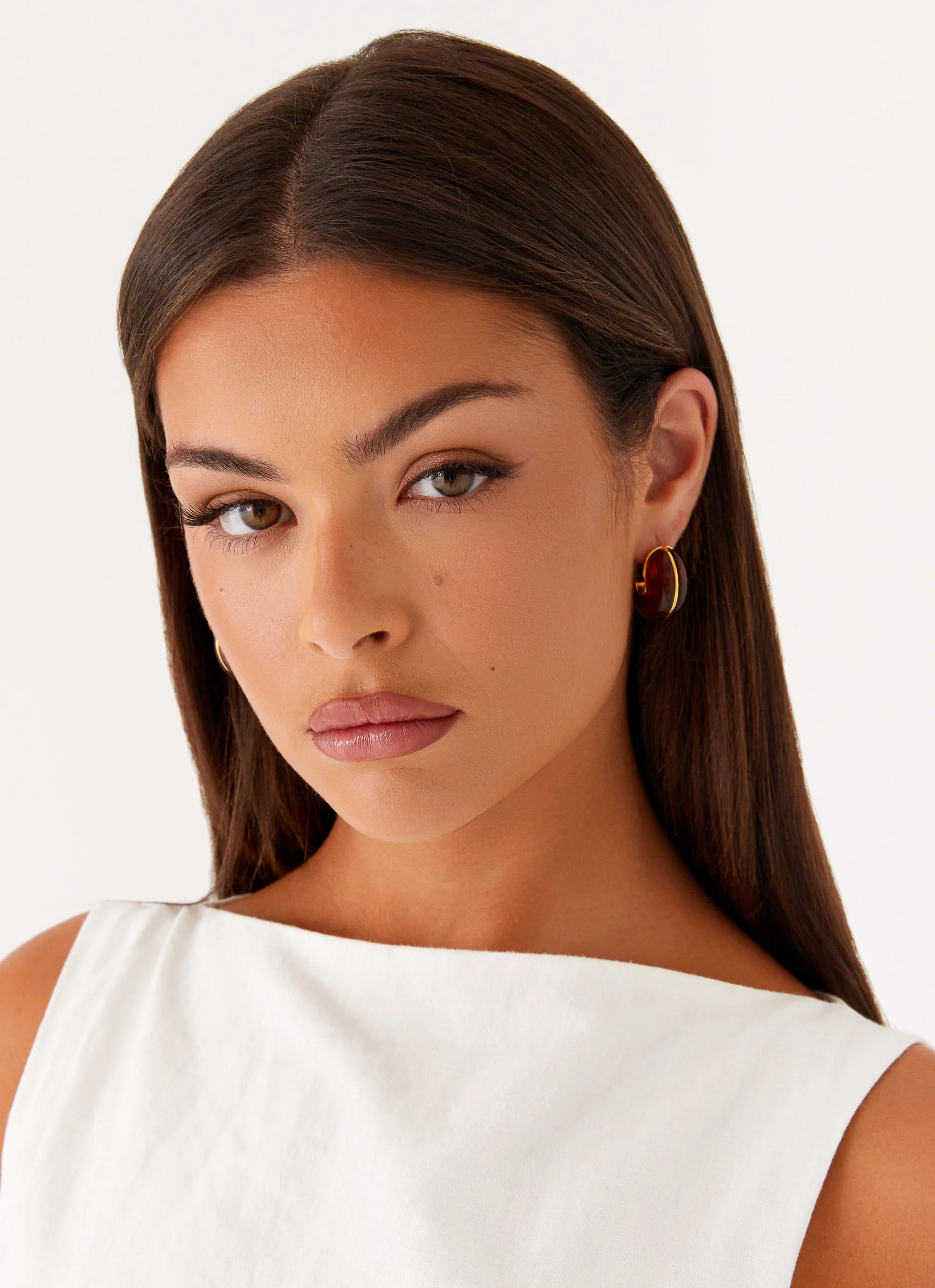 Hugo Earrings - Brown - Image 3