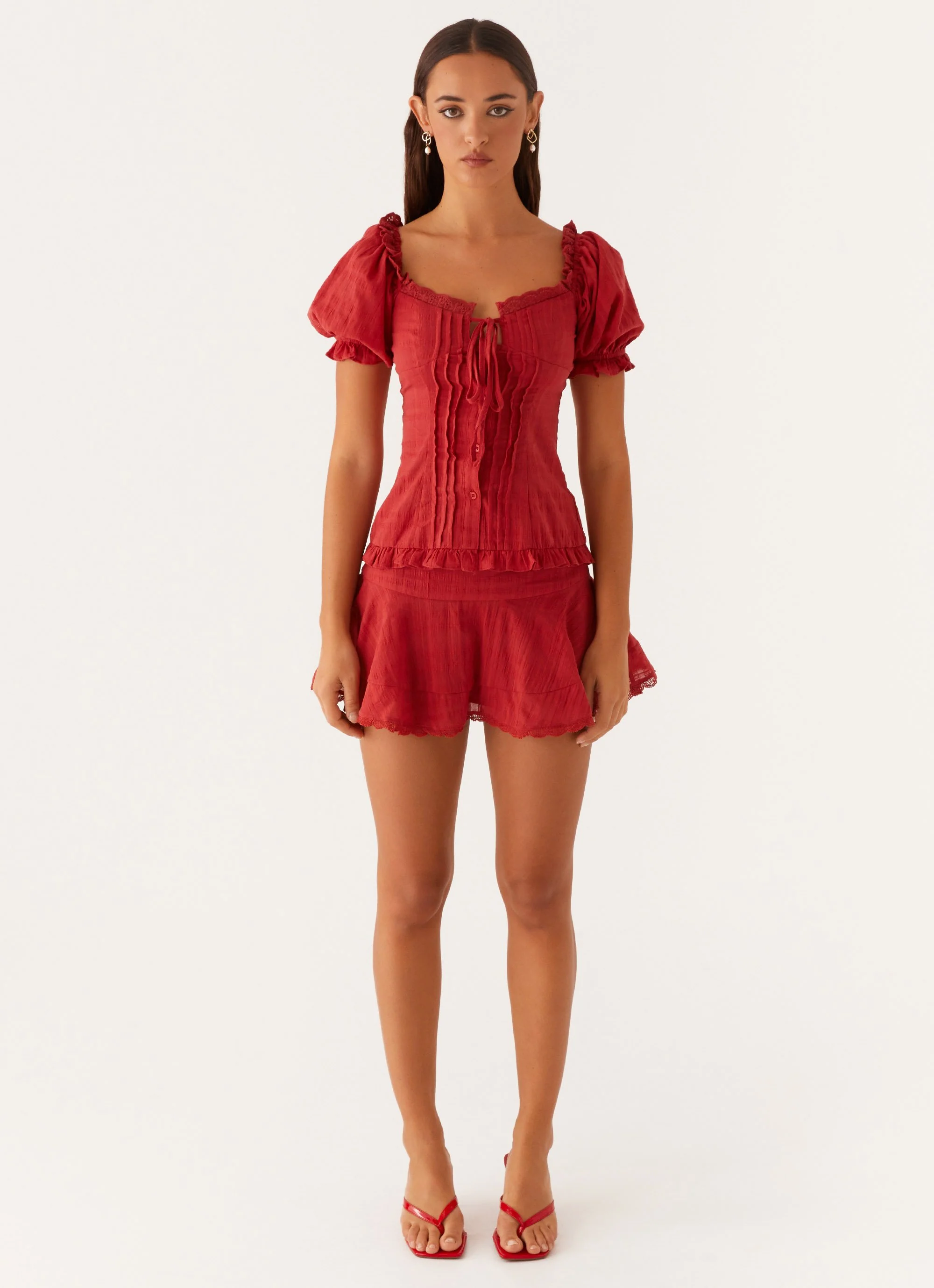 Hundred Percent Mini Skirt - Red - Image 2