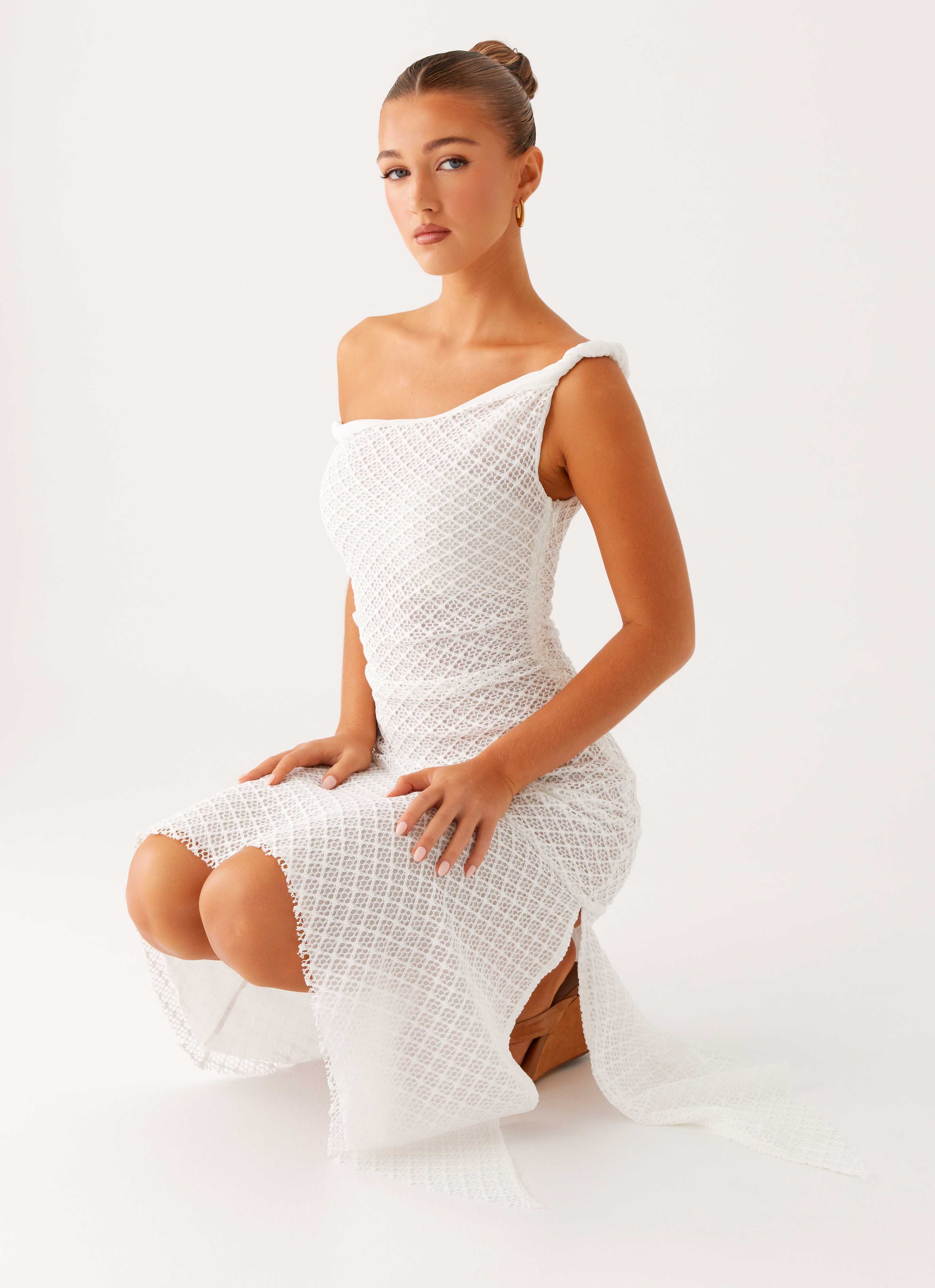 Huntah Midi Dress - Ivory - Image 5