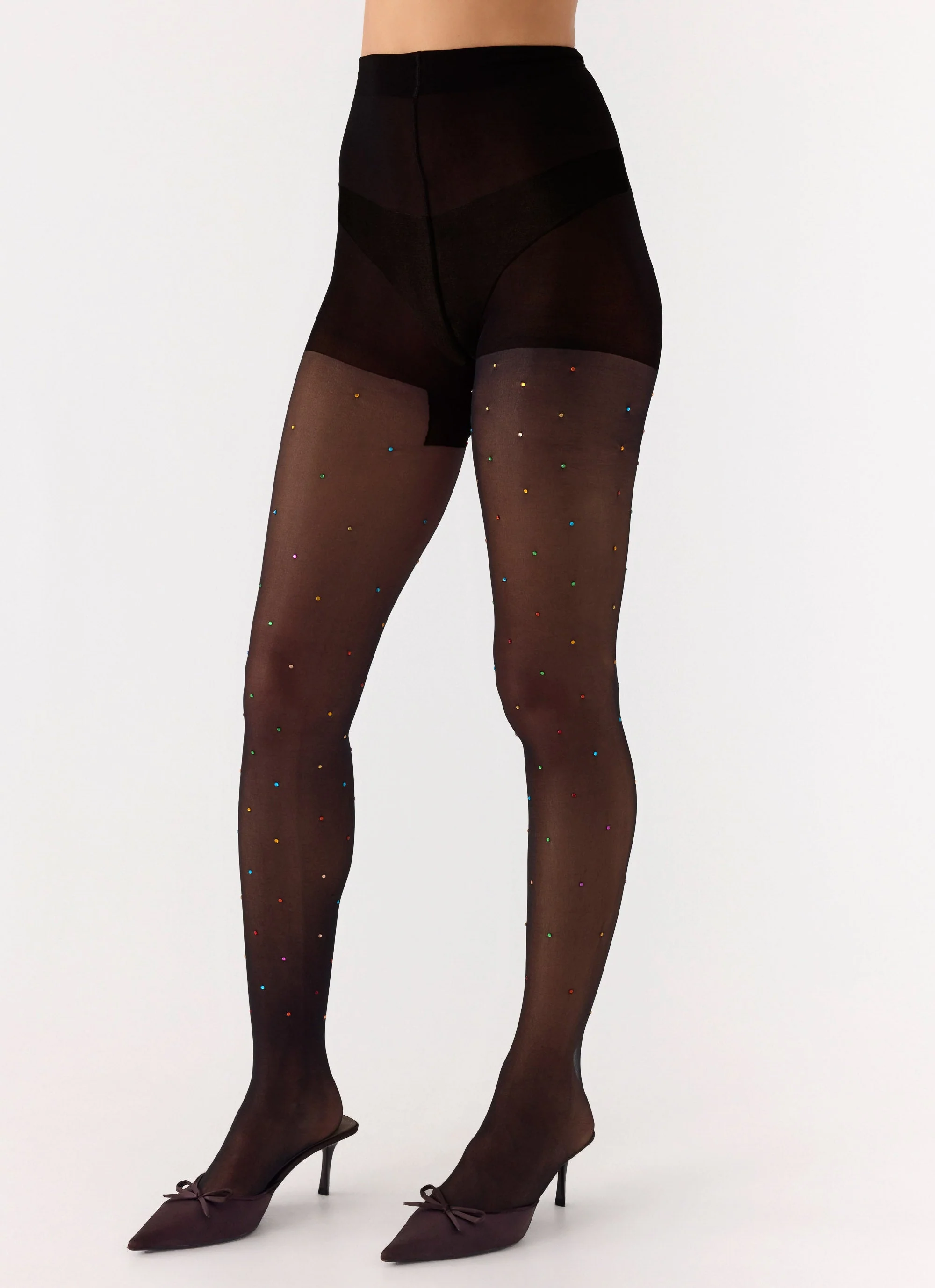 Icyln Diamonte 12 Denier Stockings - Black Multi Sparkle - Image 3