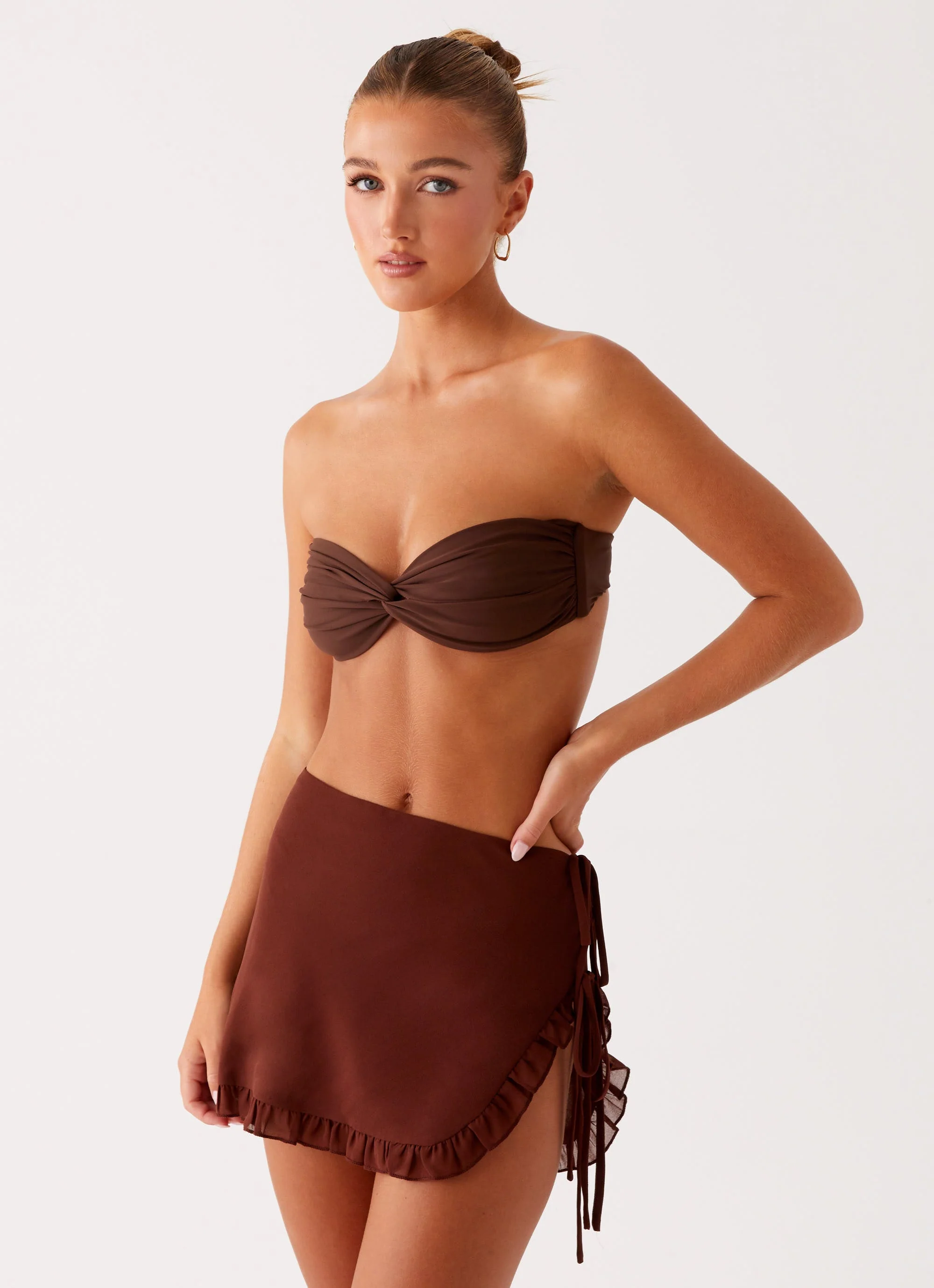 Iggy Mini Skirt - Chocolate - Image 6