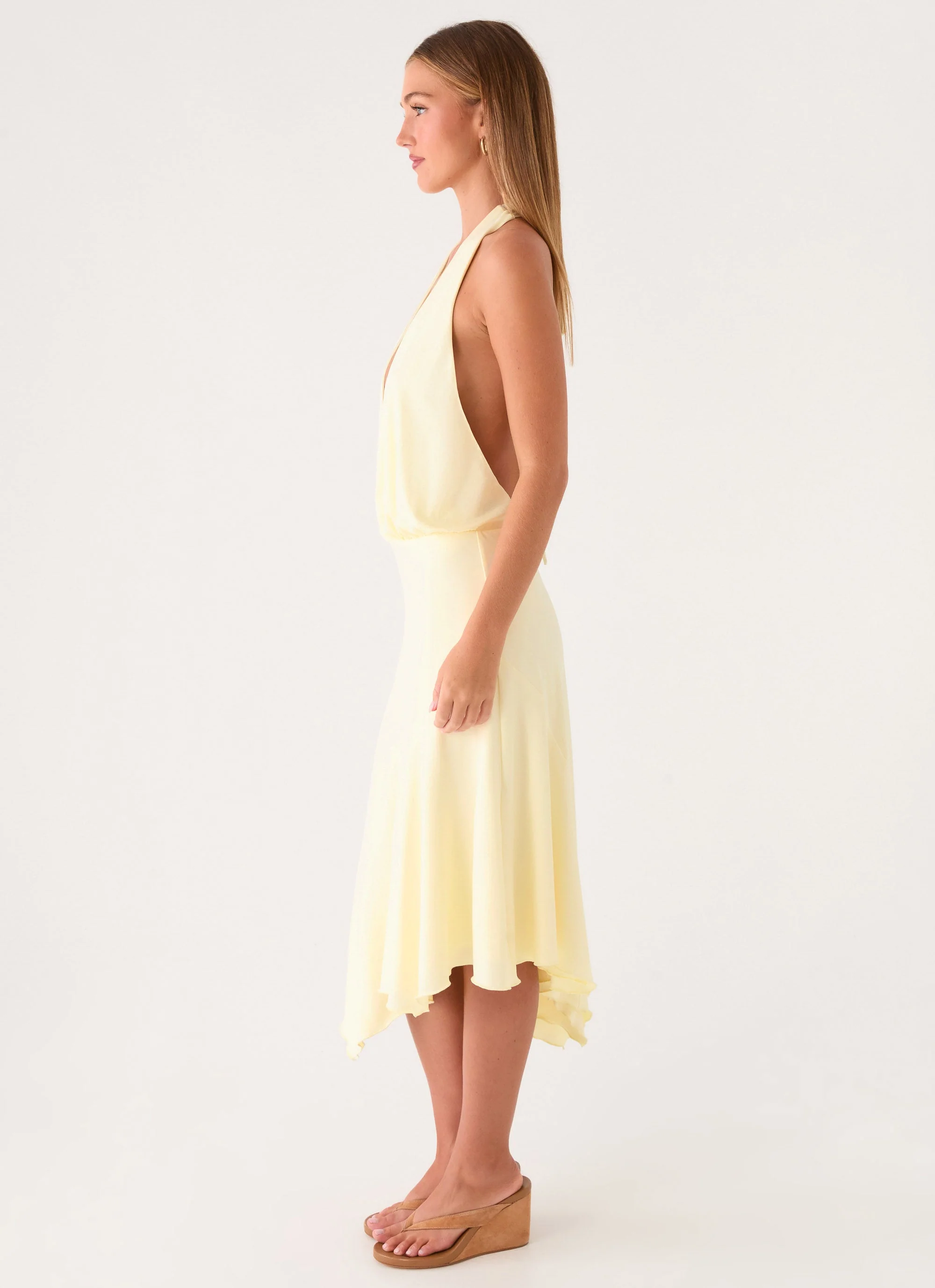 Ignite It Midi Dress - Lemon - Image 4