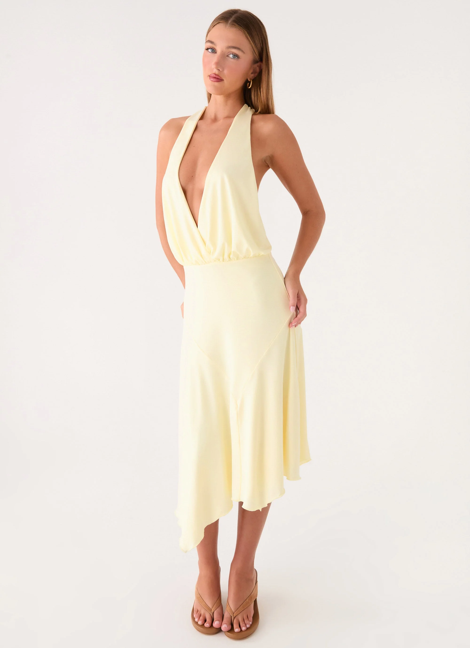 Ignite It Midi Dress - Lemon - Image 5