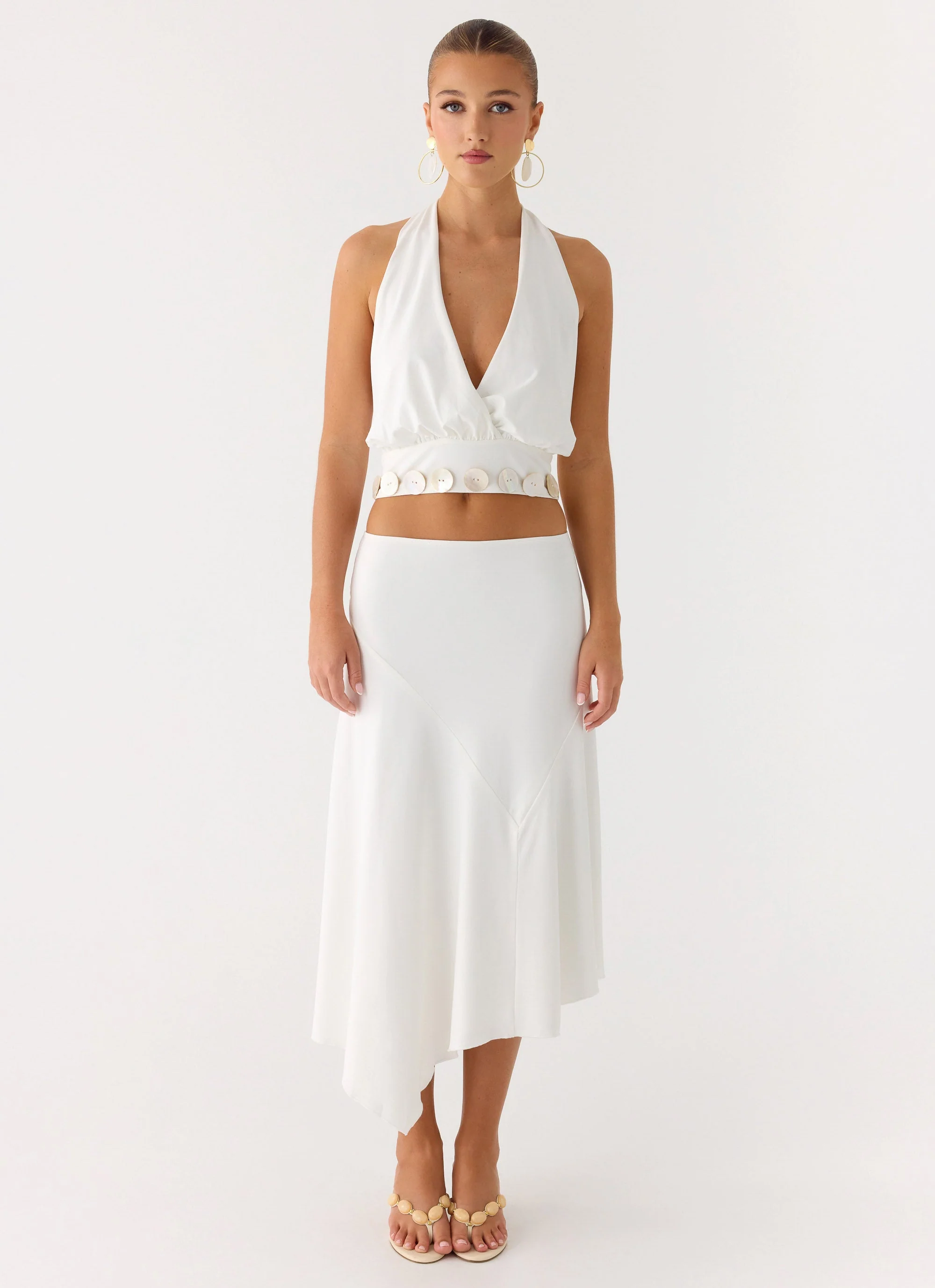Ignite It Midi Skirt - White - Image 2
