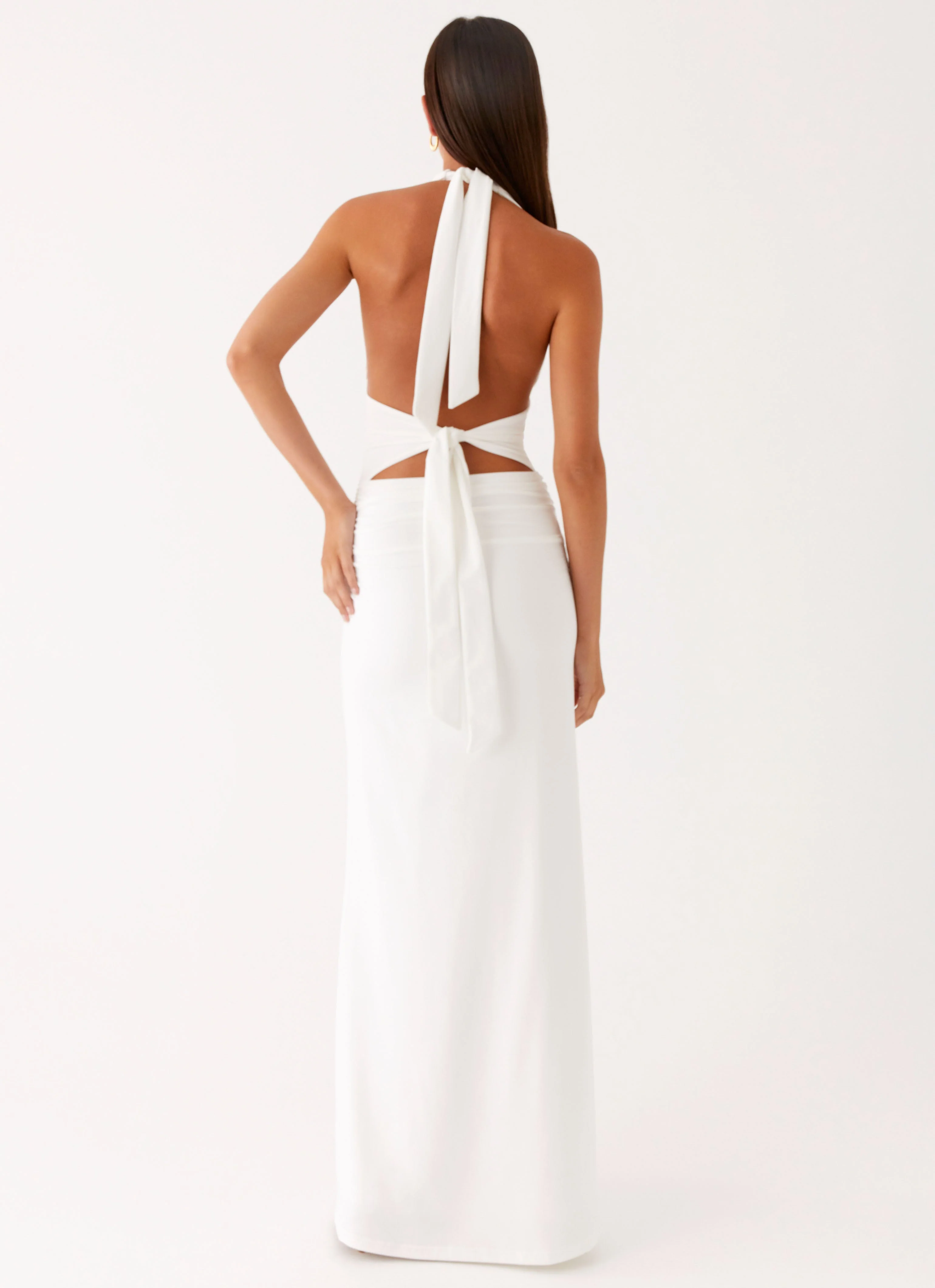 Ilaria Halter Maxi Dress - White - Image 5
