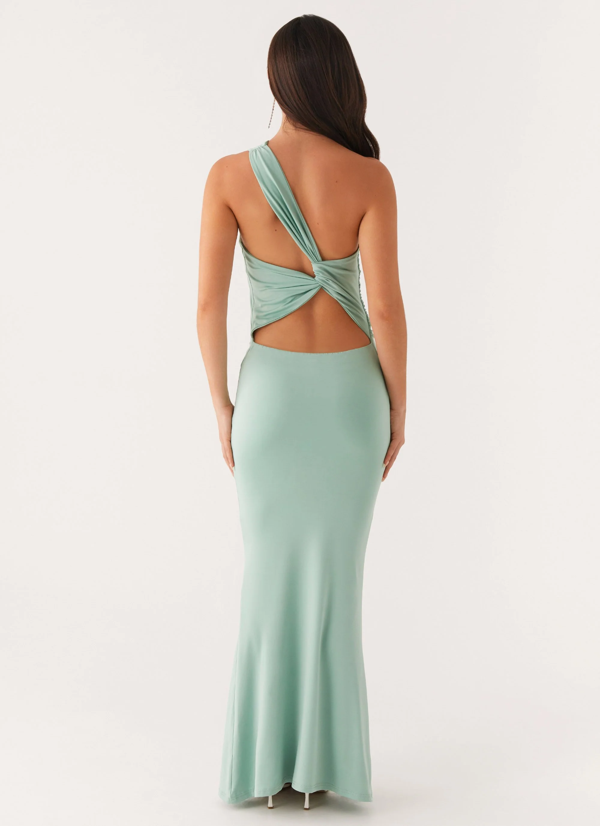 Imagine This One Shoulder Maxi Dress - Mint - Image 4
