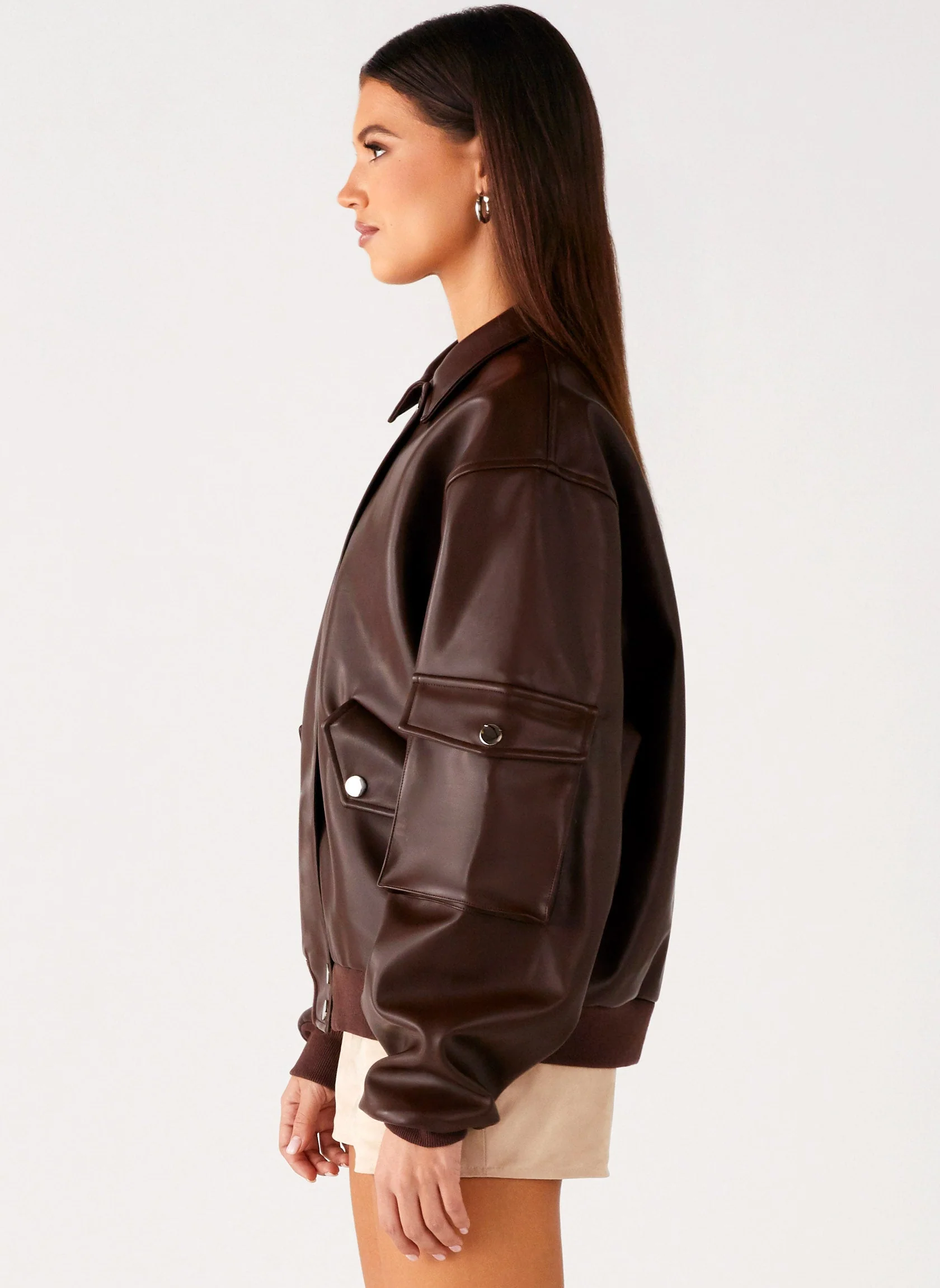 Indara Bomber Jacket - Chocolate - Image 7